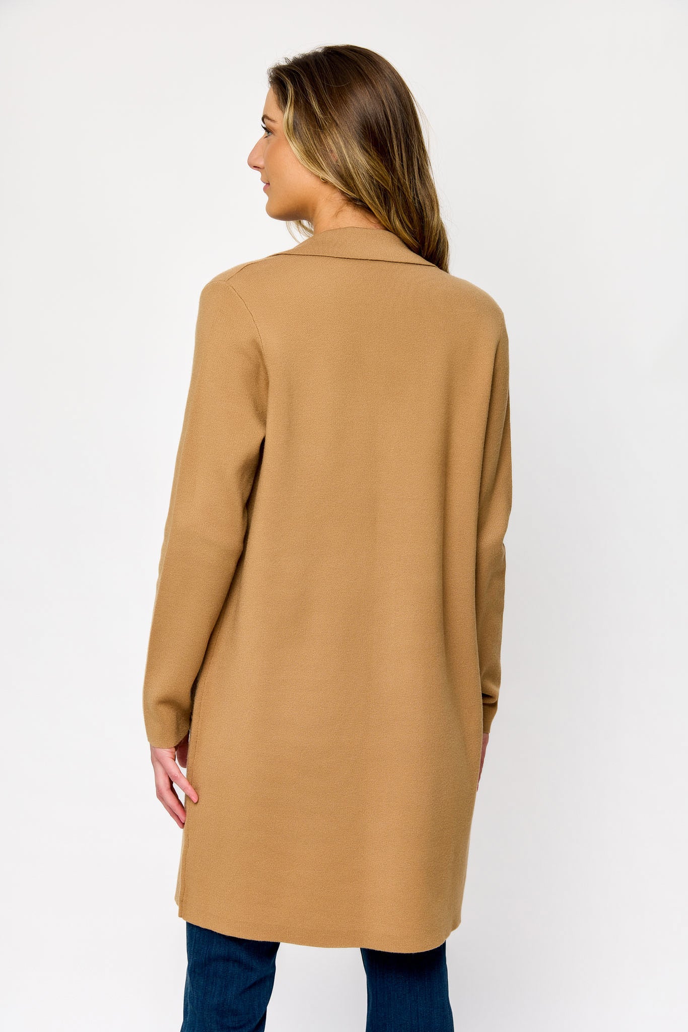 Luxe Knit Sweater Longline Blazer