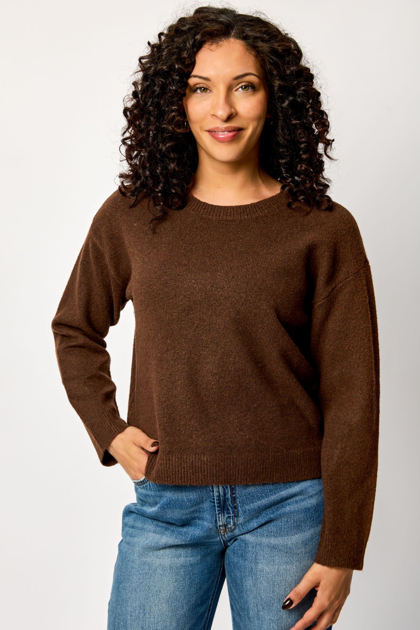 Long-Sleeve Crew-Neck Sweater