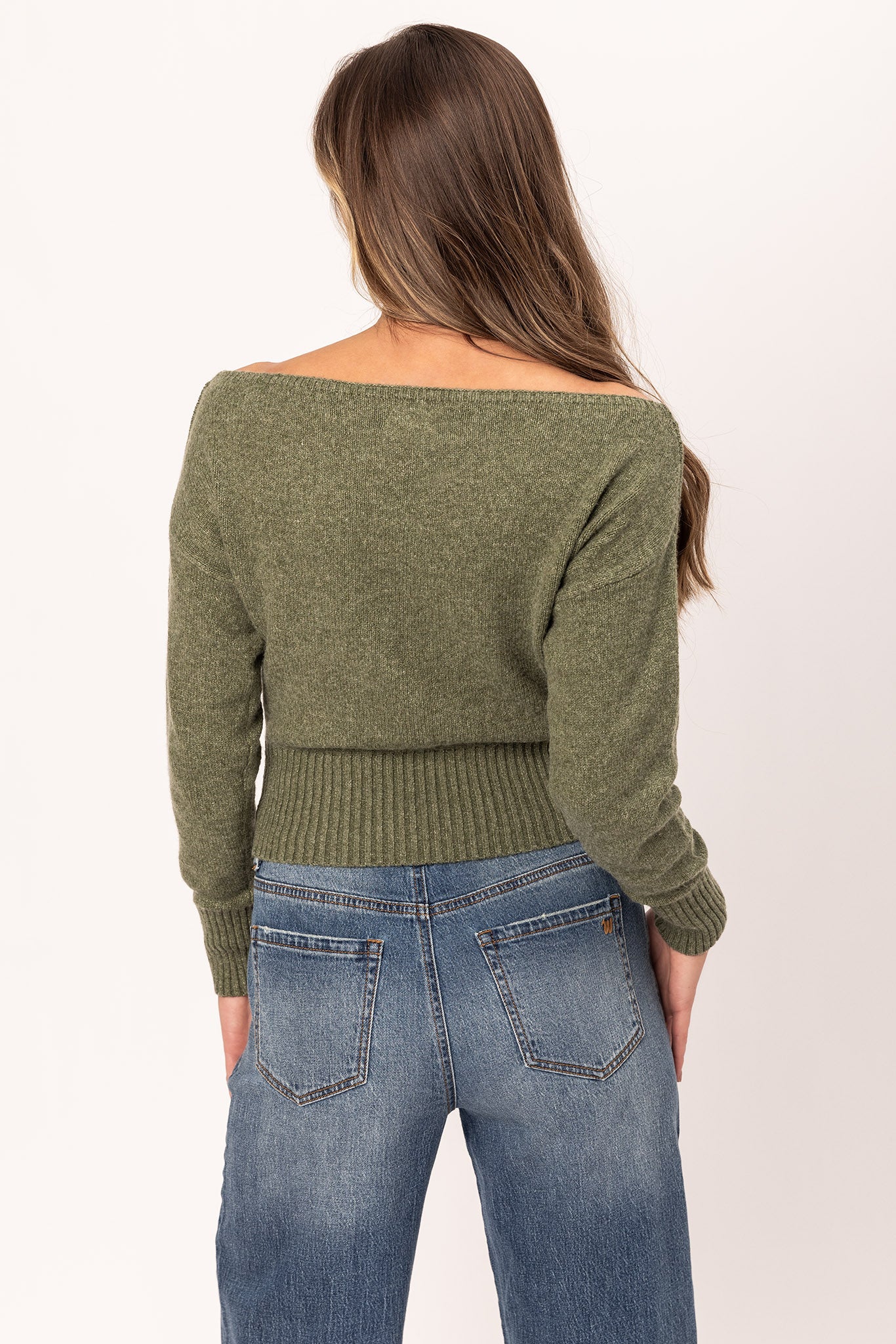 Off-The-Shoulder Long-Sleeve Sweater