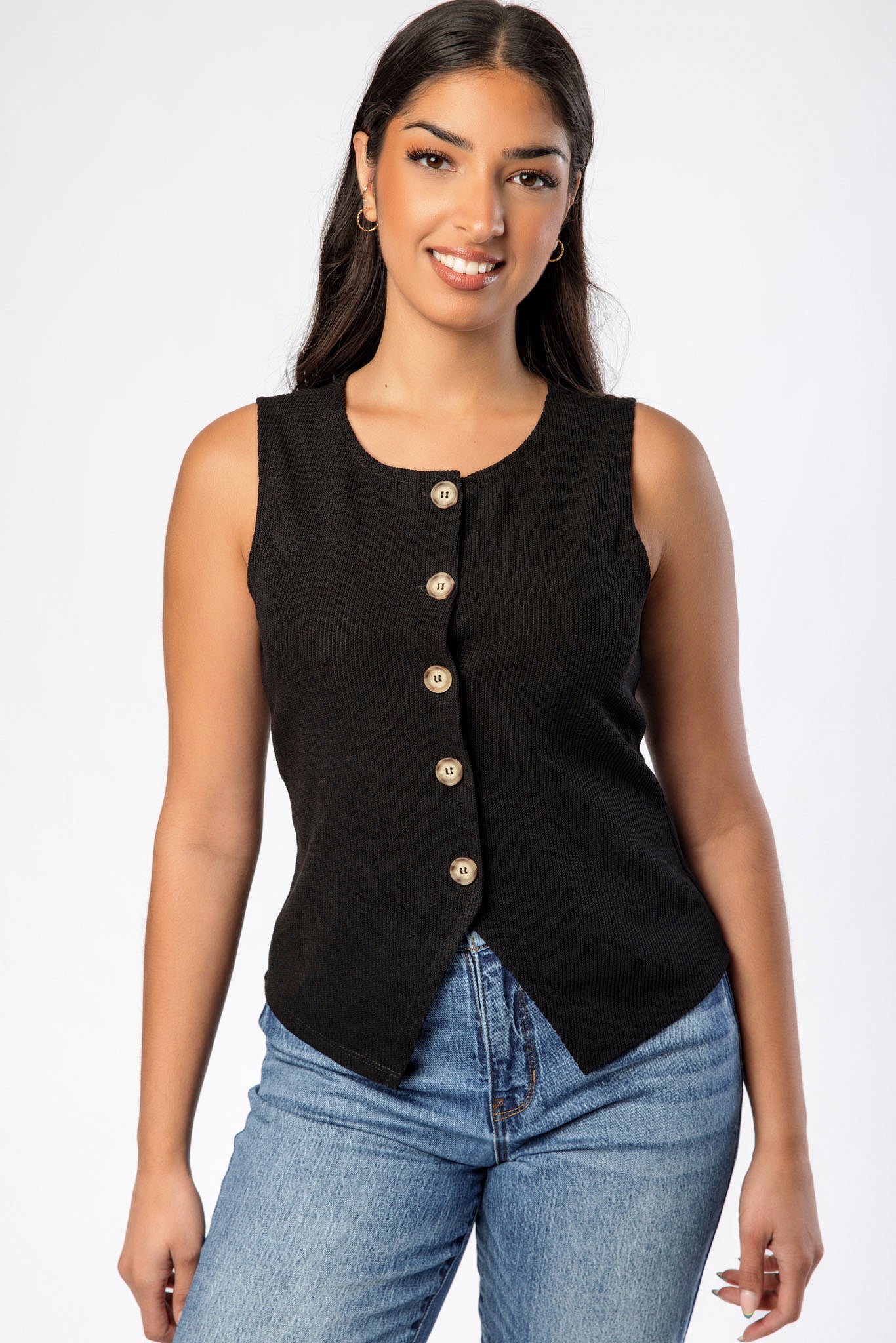 Brooklyn Rib-Knit Vest