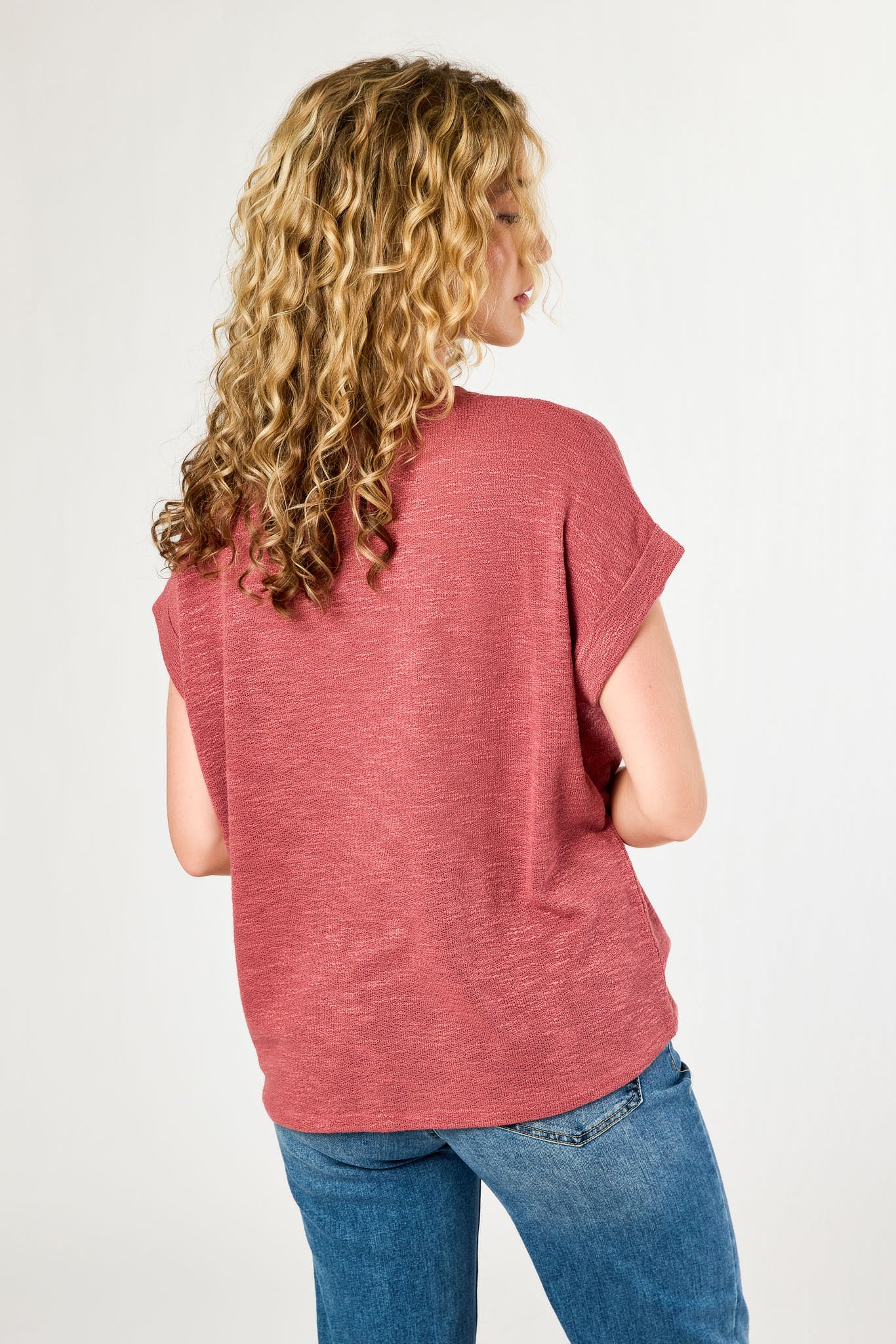 Hacci Slub Crew-Neck Short-Sleeve Top