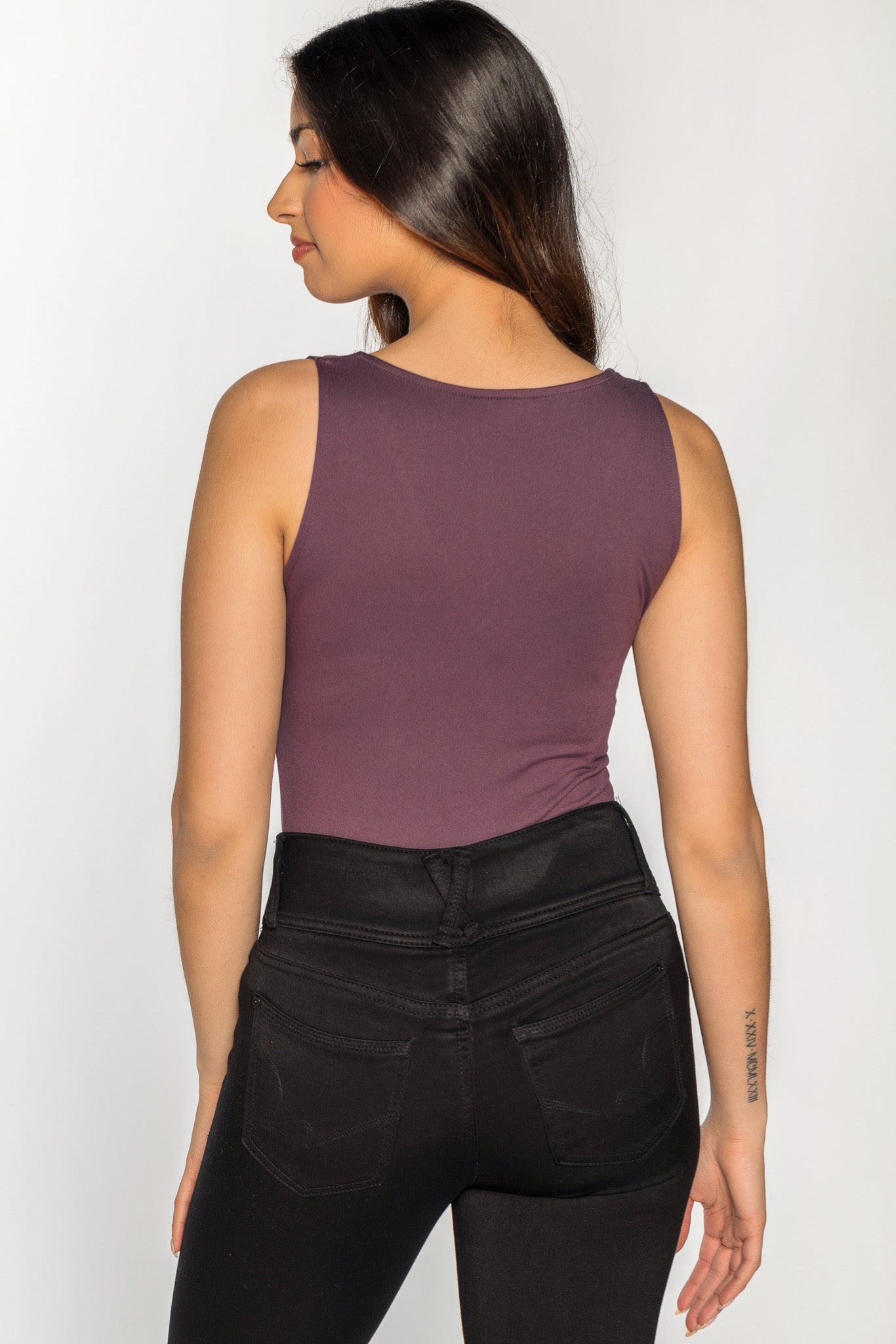 Double Brushed Sleeveless V-Neck