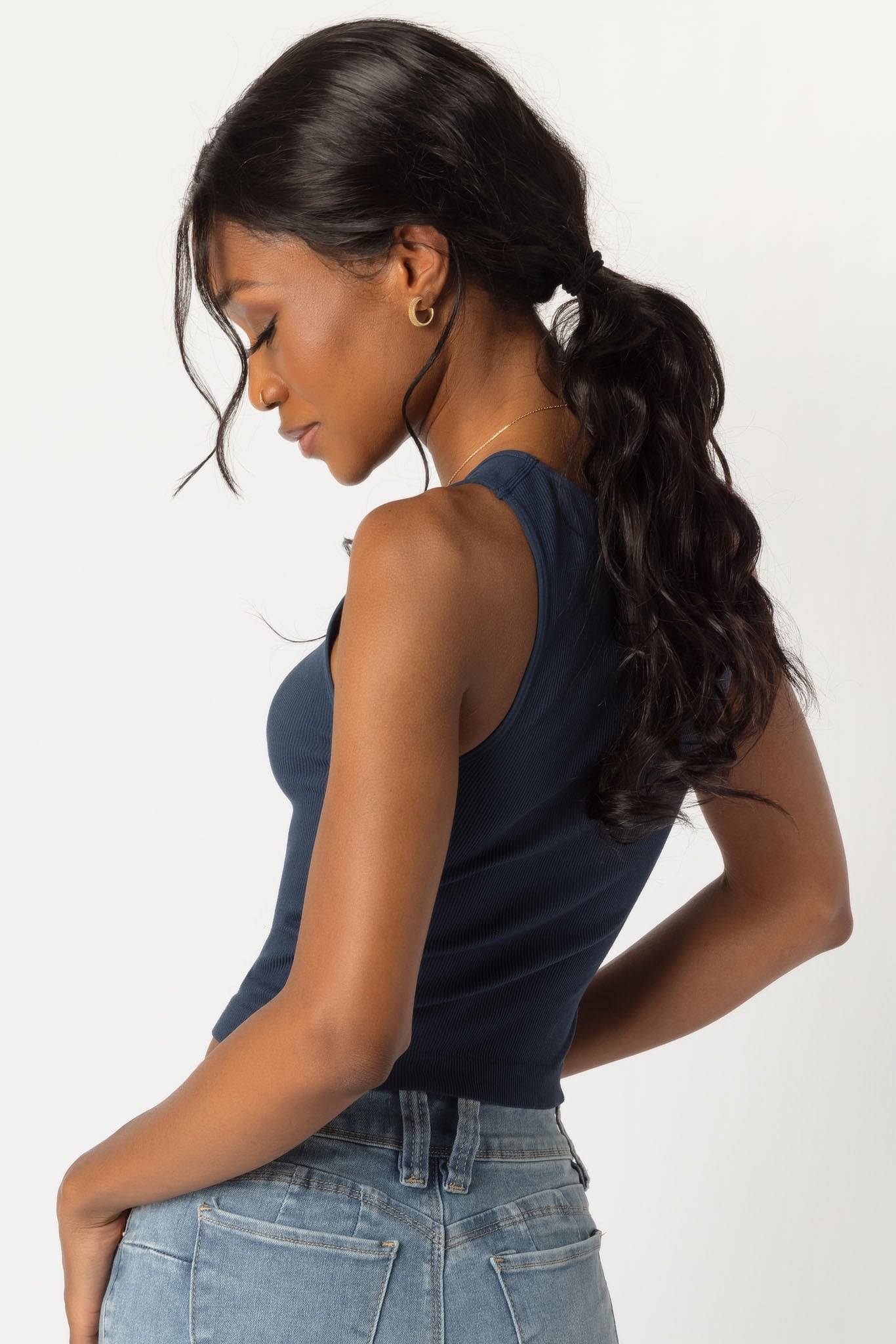 WallFlower Olivia Seamless V-Neck Cropped Tank