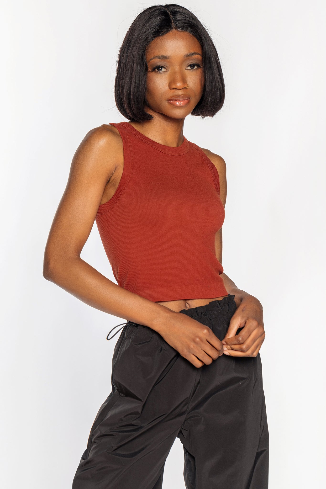 WallFlower Cindy Seamless High Neck Cropped Tank