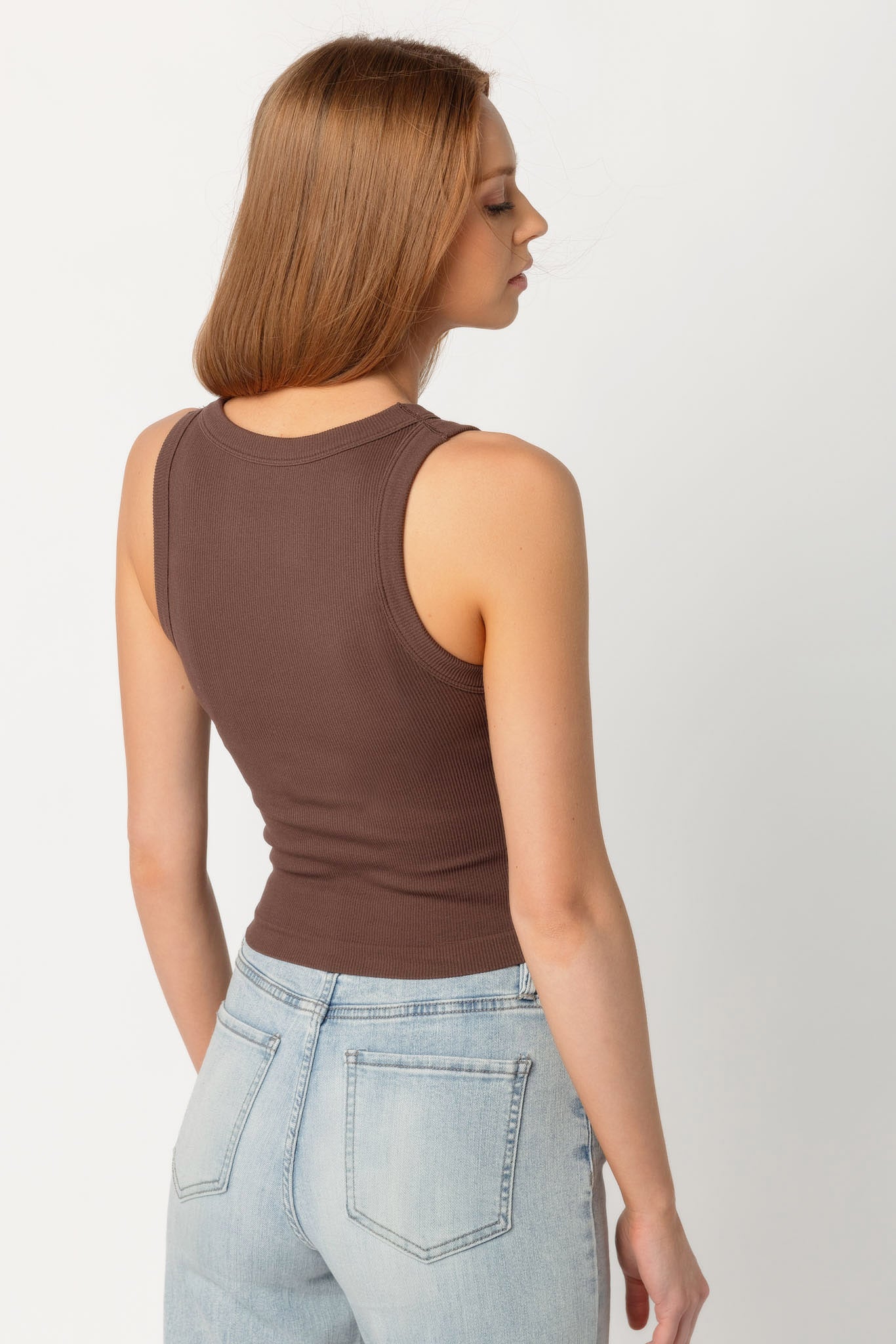 WallFlower Cindy Seamless High Neck Cropped Tank