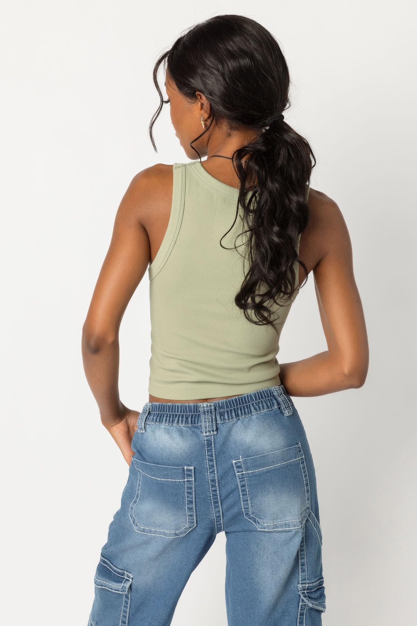 WallFlower Cindy Seamless High Neck Cropped Tank
