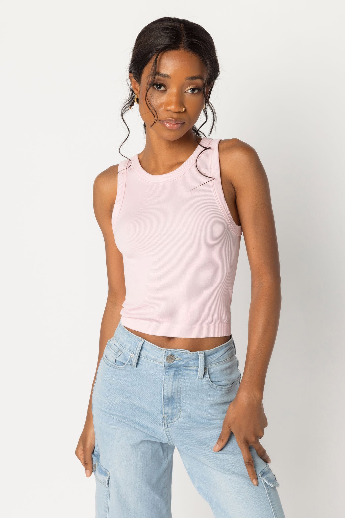 WallFlower Cindy Seamless High Neck Cropped Tank