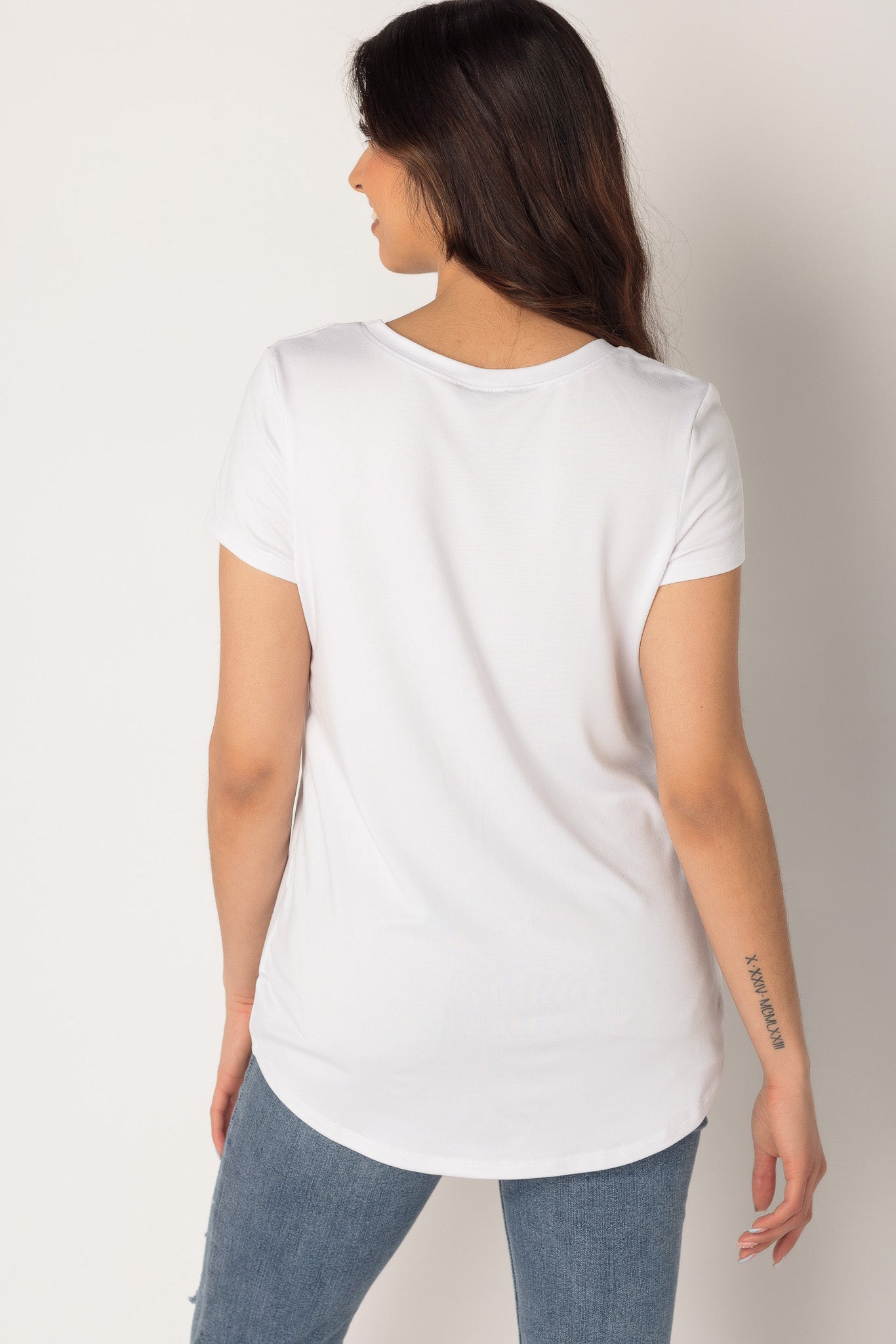 Brushed Cap Sleeve Scoopneck T-Shirt
