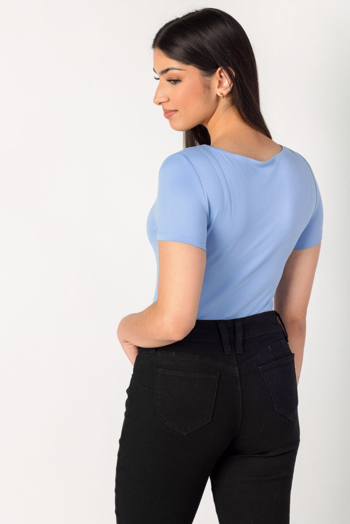 Short Sleeve Square Neck Top