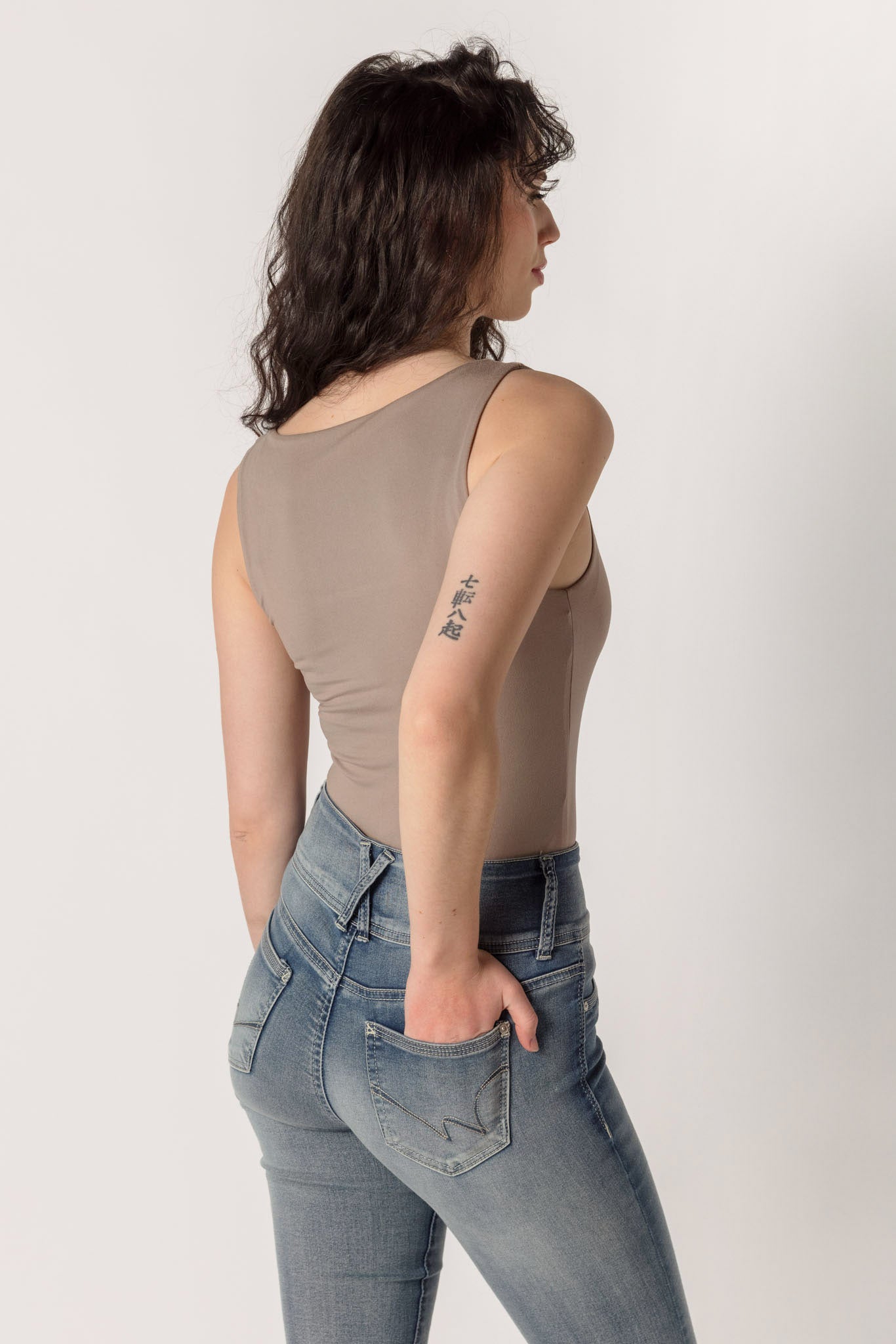 Brushed Double Layer Square Neck Tank