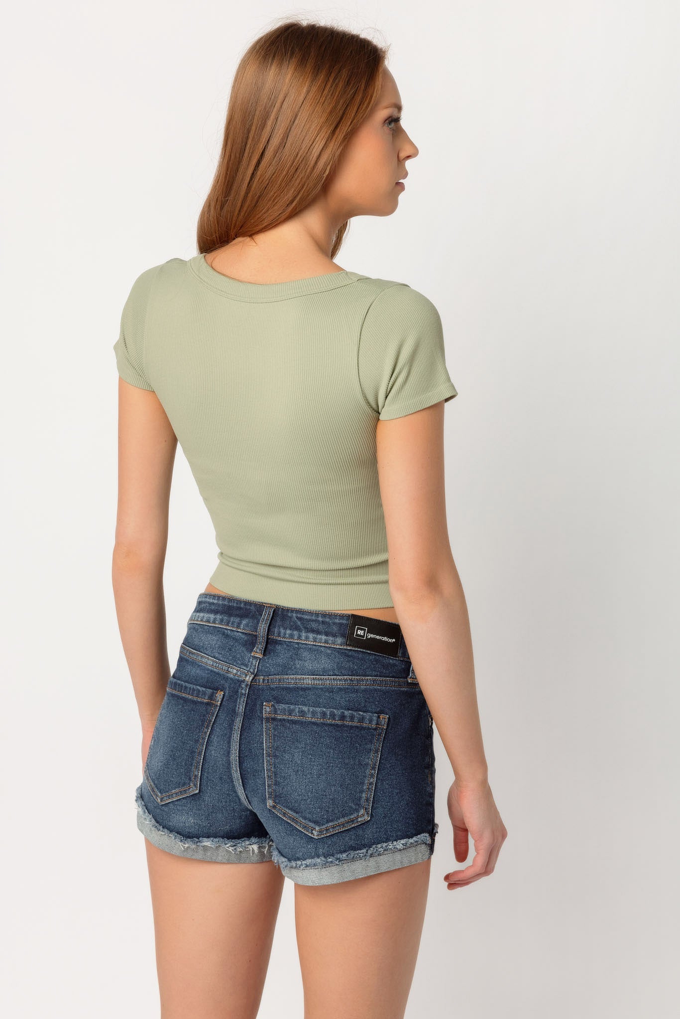 Wallflower Spencer Seamless V-Neck Crop Top