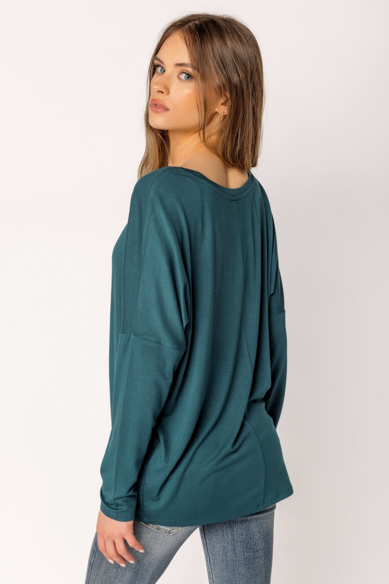 Dolman-sleeve Tunic Top