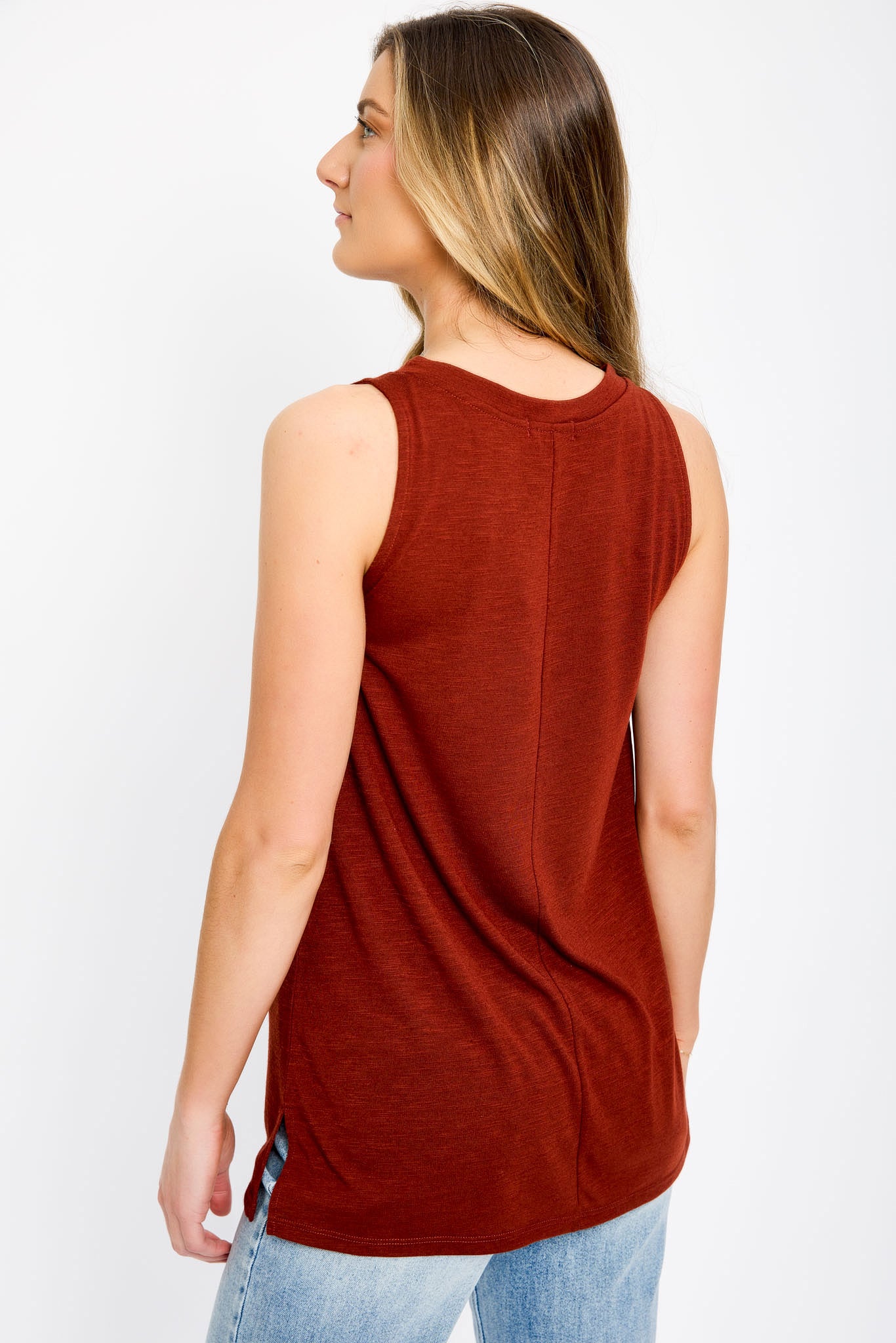 Plain Crew-Neck Tank Top