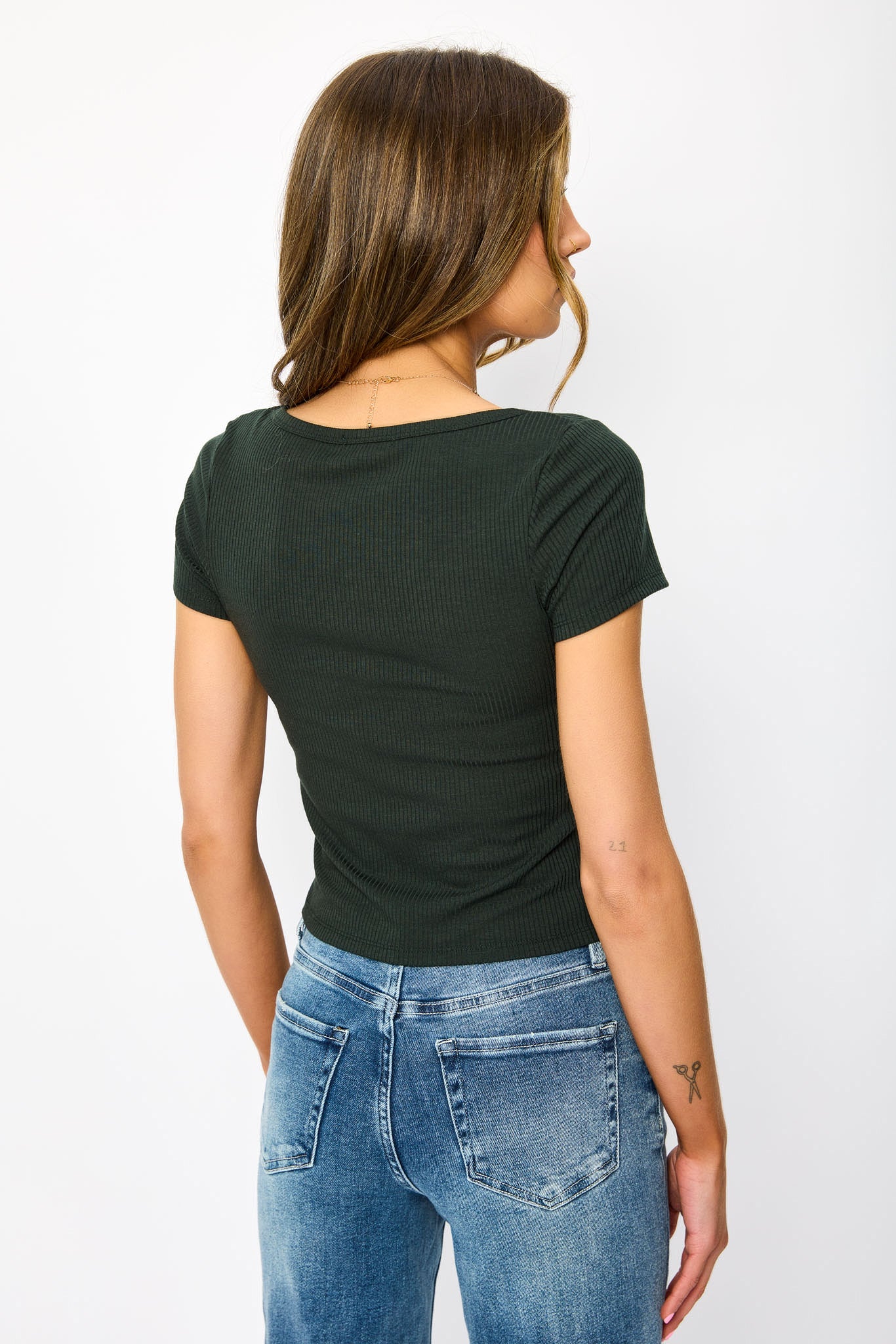 Ribbed Short-Sleeve Tee