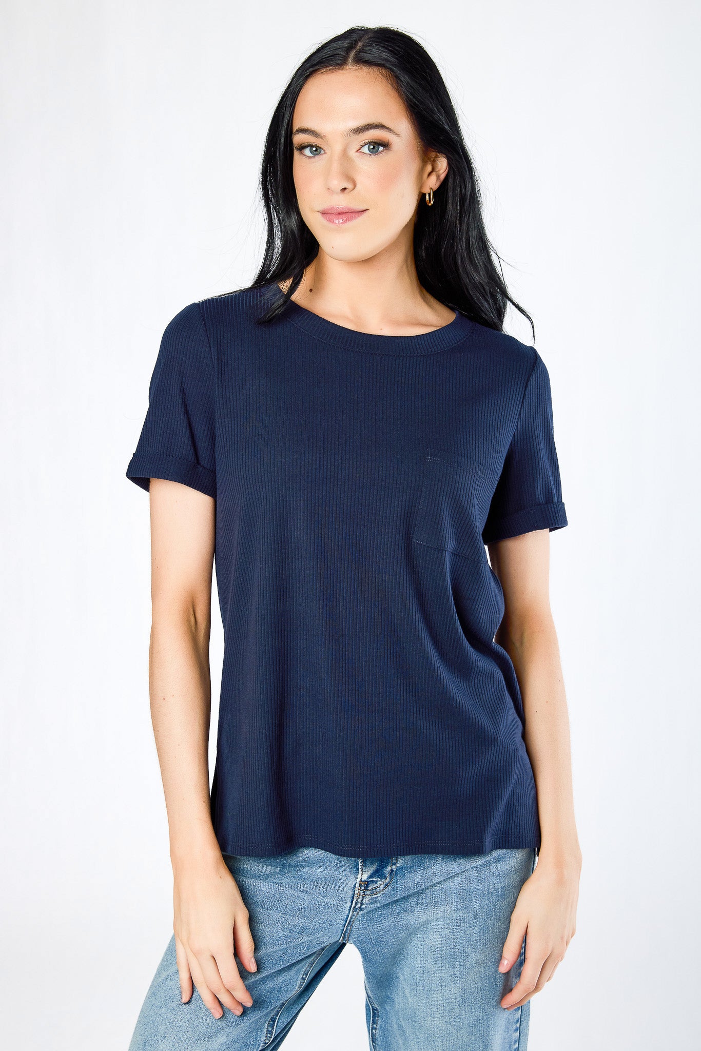 Rib Crew Pocket Tee