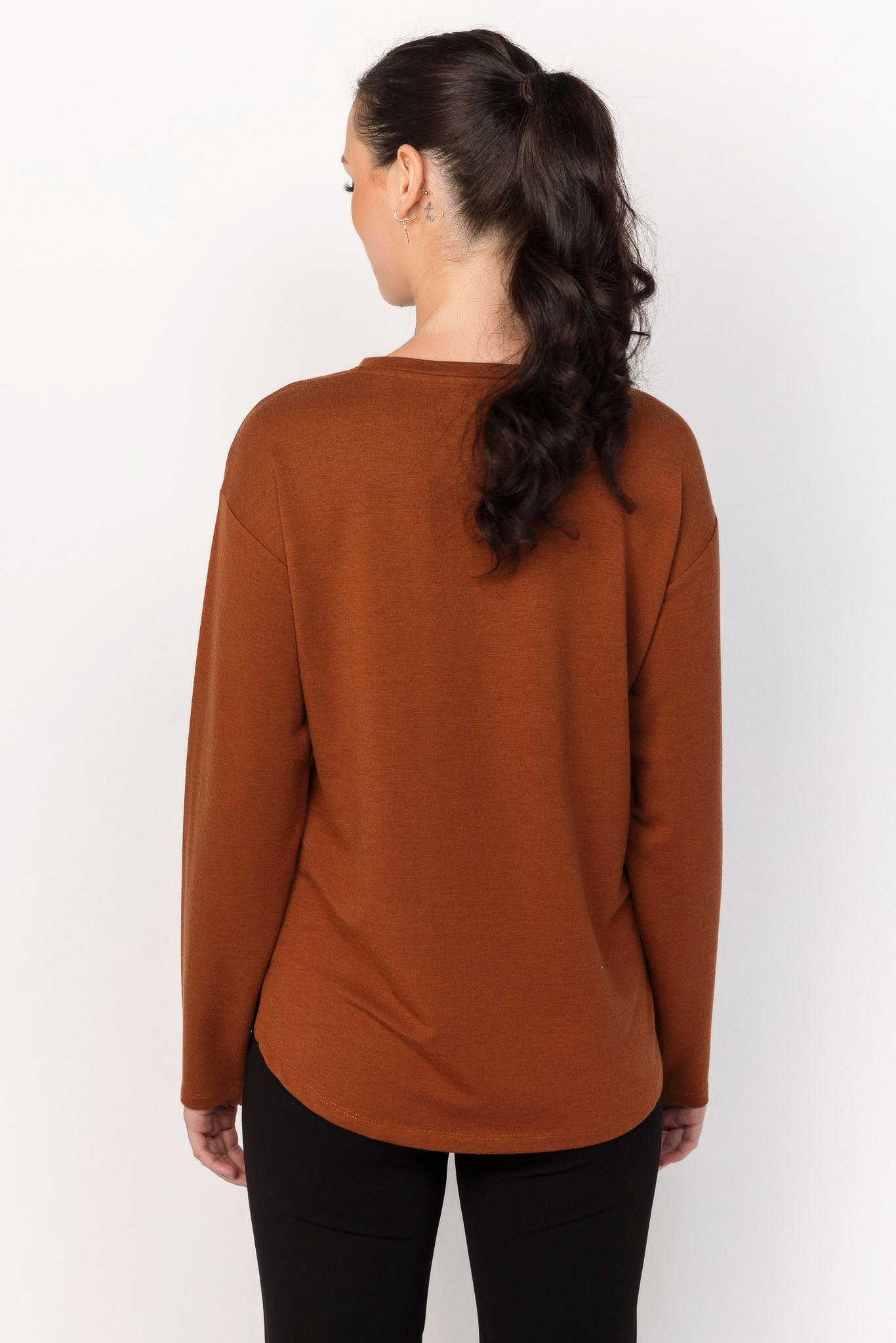 French Terry Sweatshirt with Side Slits