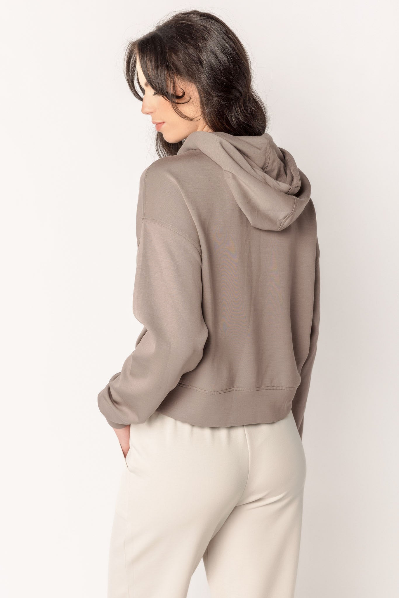 Modal Scuba Cropped Hoodie