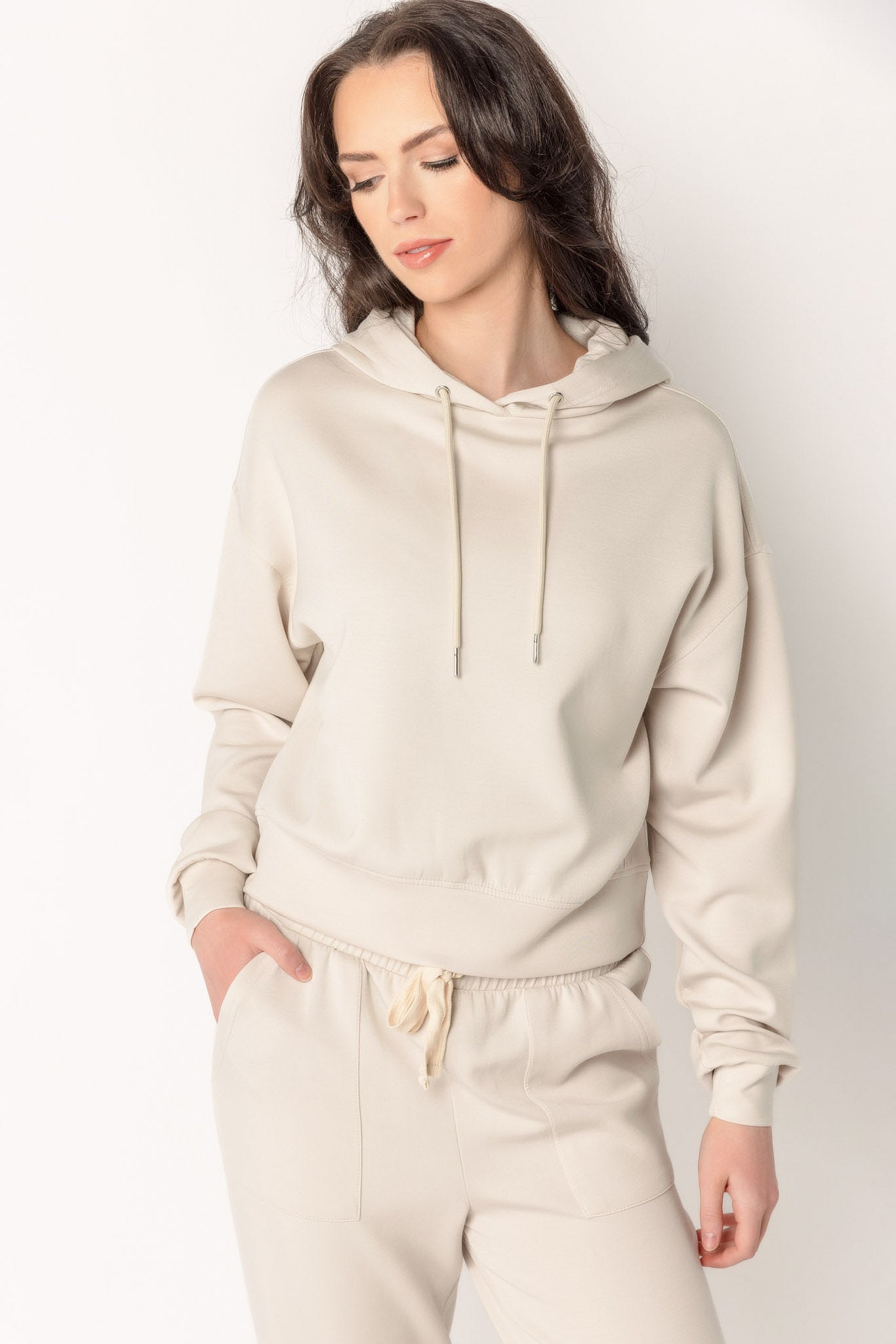 Modal Scuba Cropped Hoodie