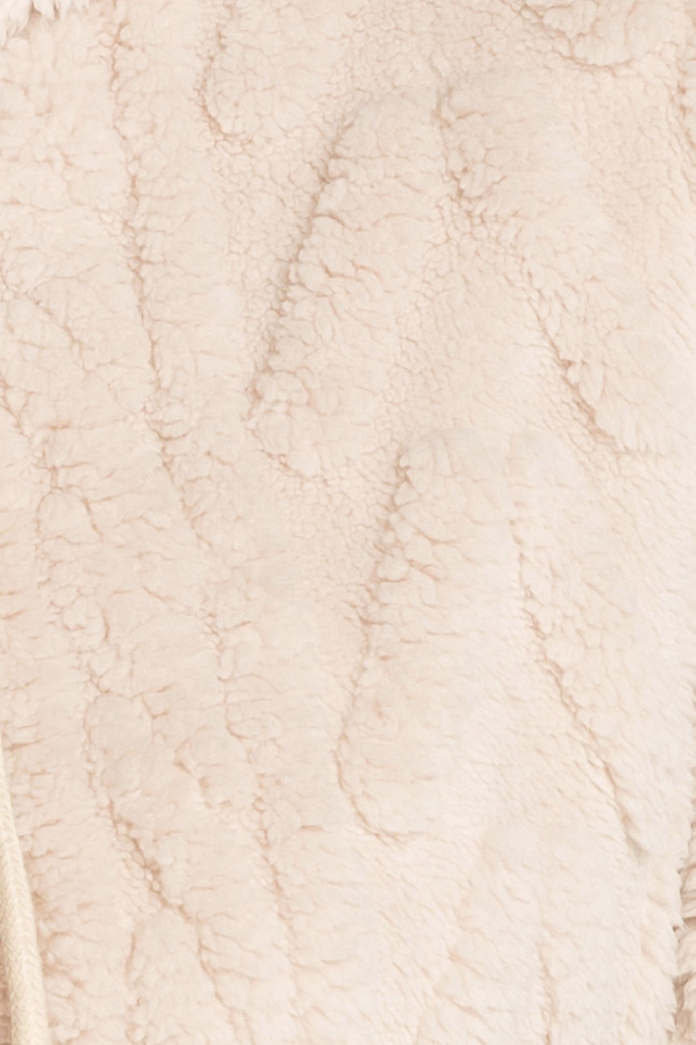 Cable Embossed Sherpa Popover Hoodie