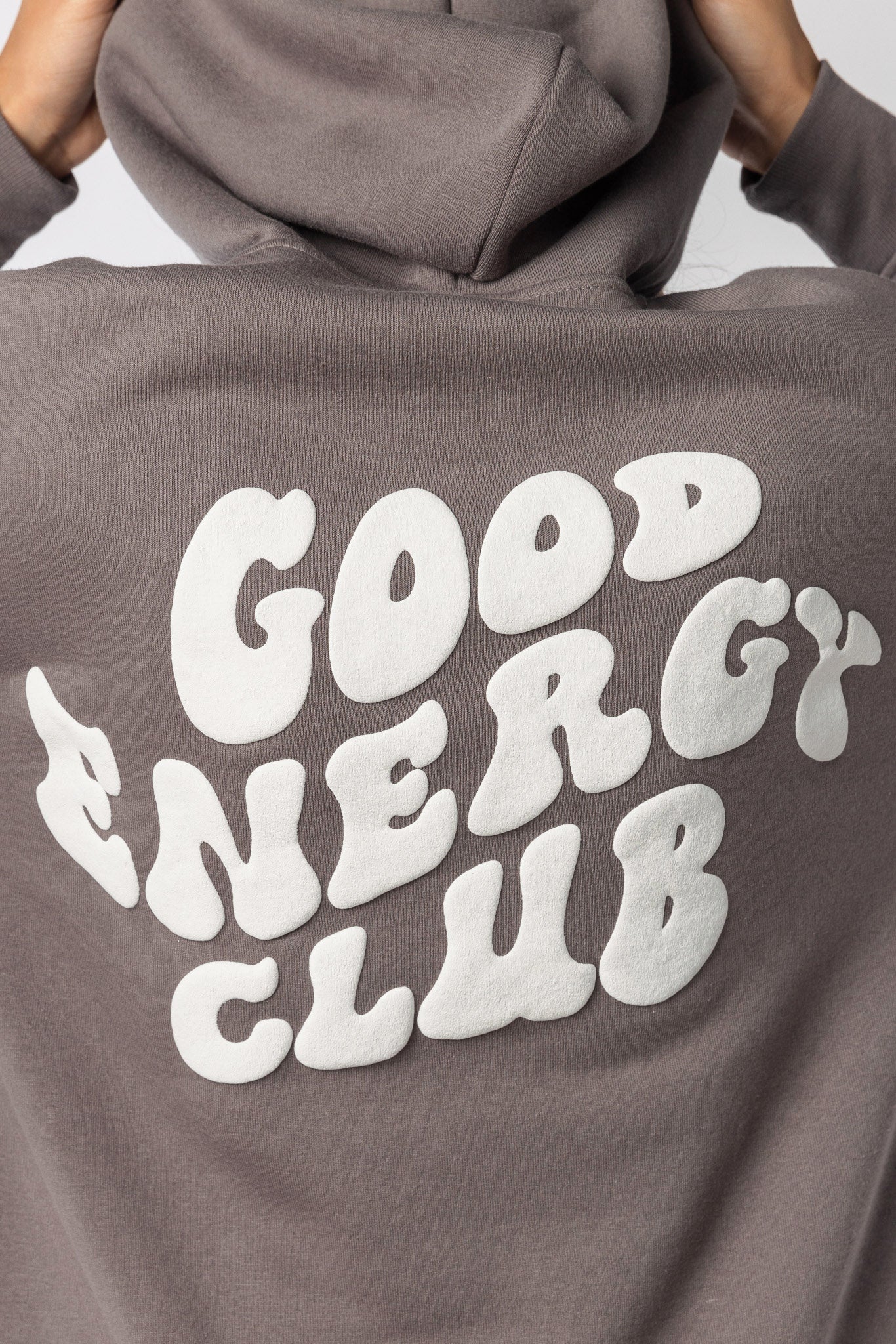 "Good Energy Club" Graphic Hooded Sweatshirt