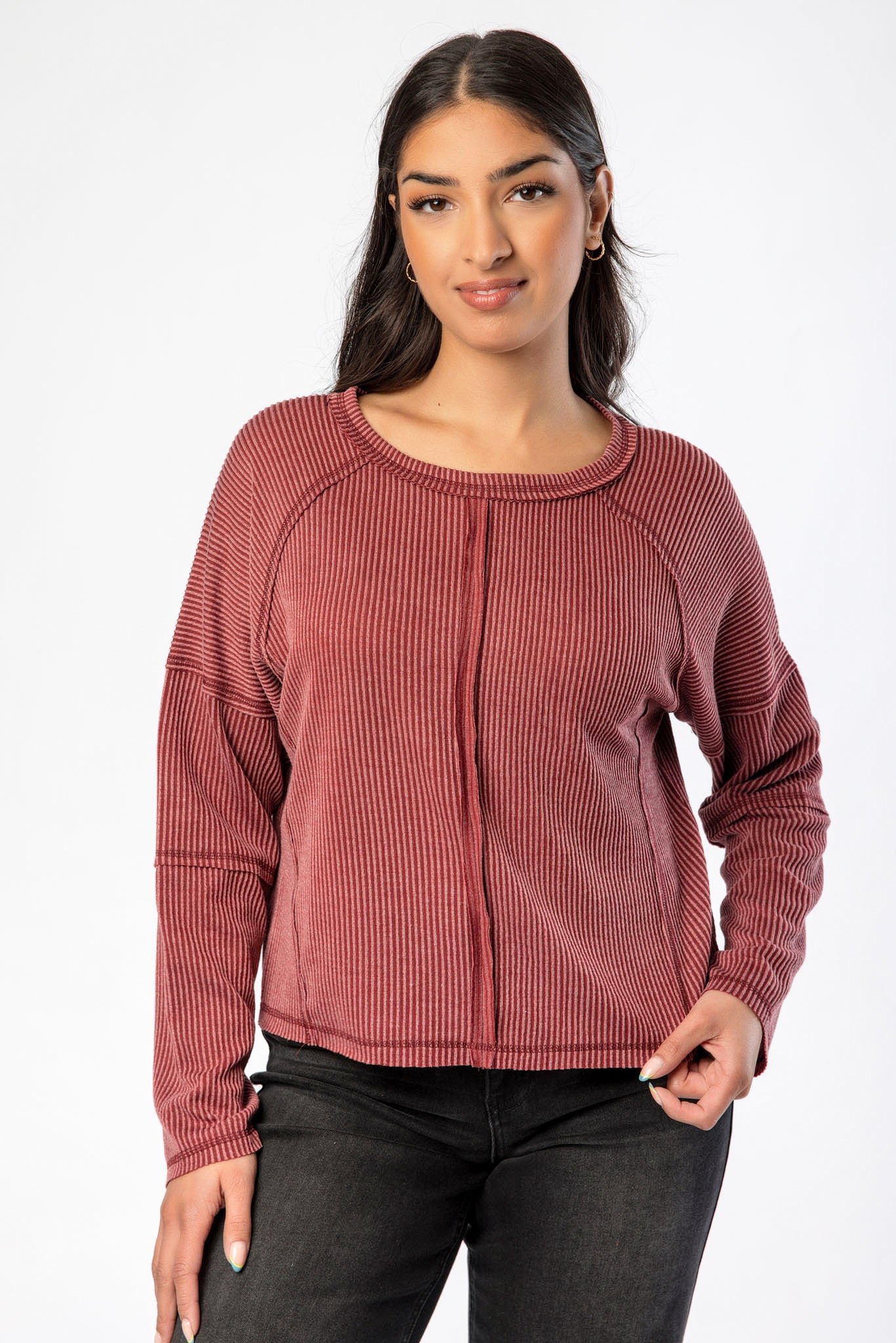 Cozy Ribbed Long-Sleeve Top