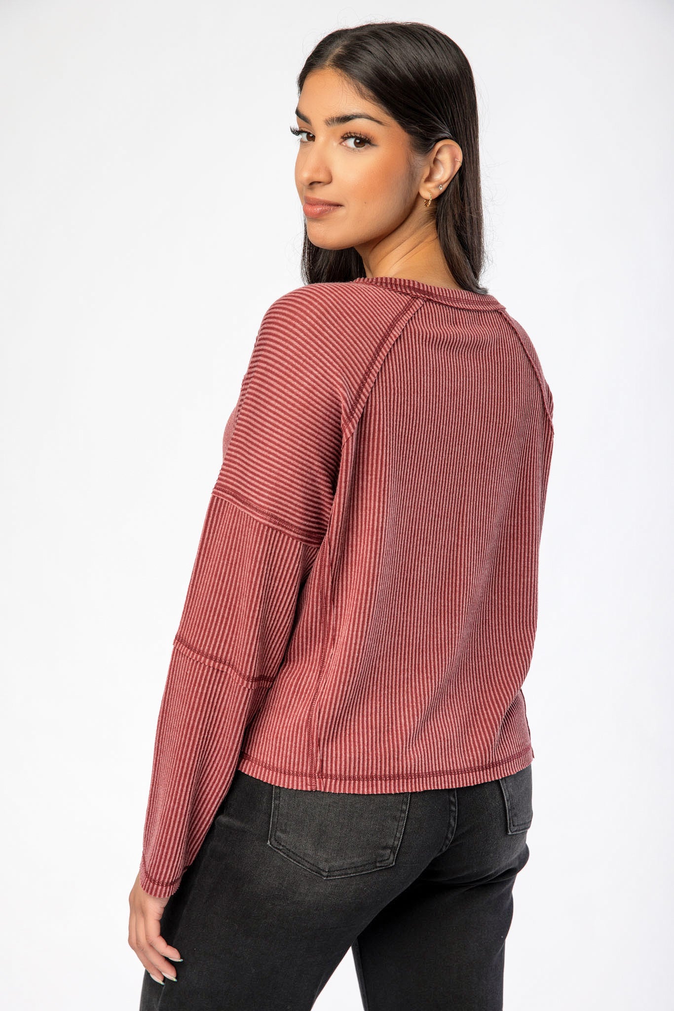 Cozy Ribbed Long-Sleeve Top