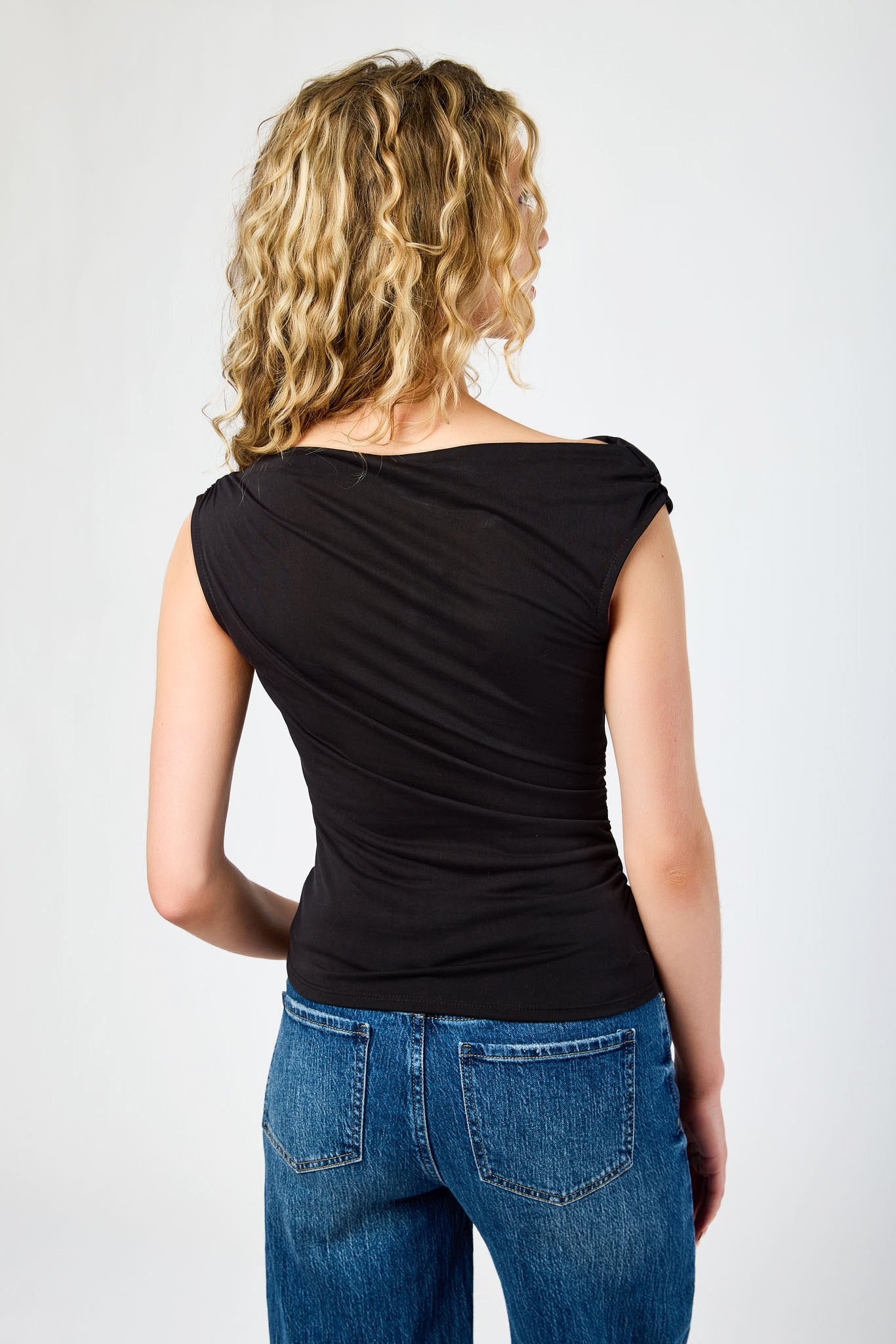 PolyModal Ruched Off-Shoulder Top
