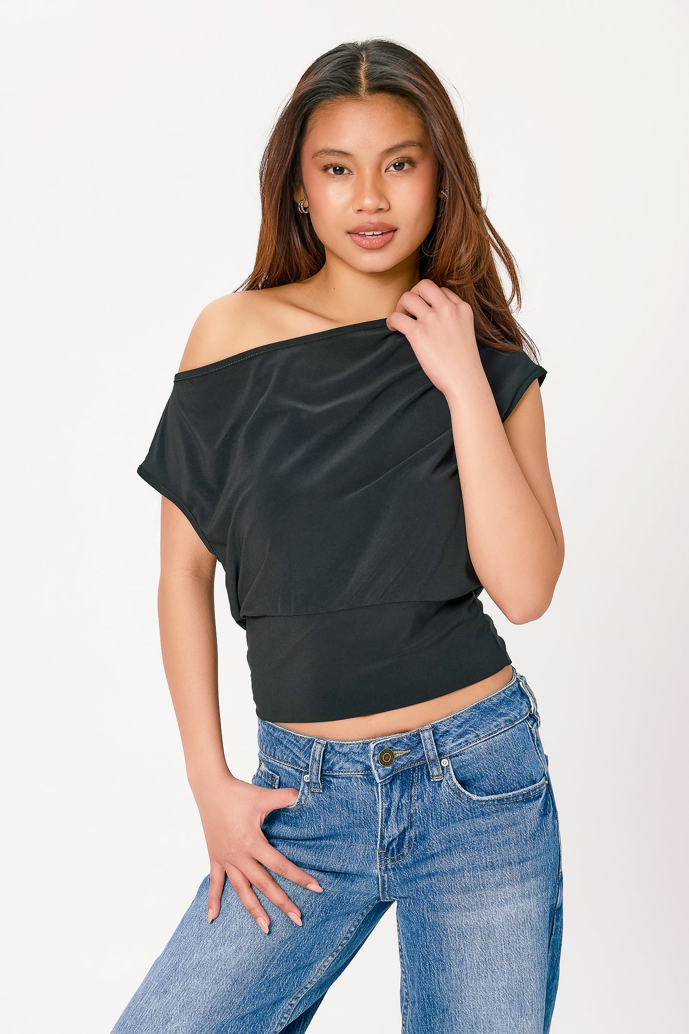 Off-The-Shoulder Banded Top