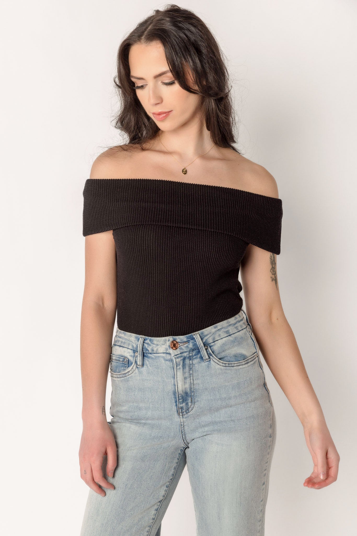 Urban Ribbed Off-the-Shoulder Top