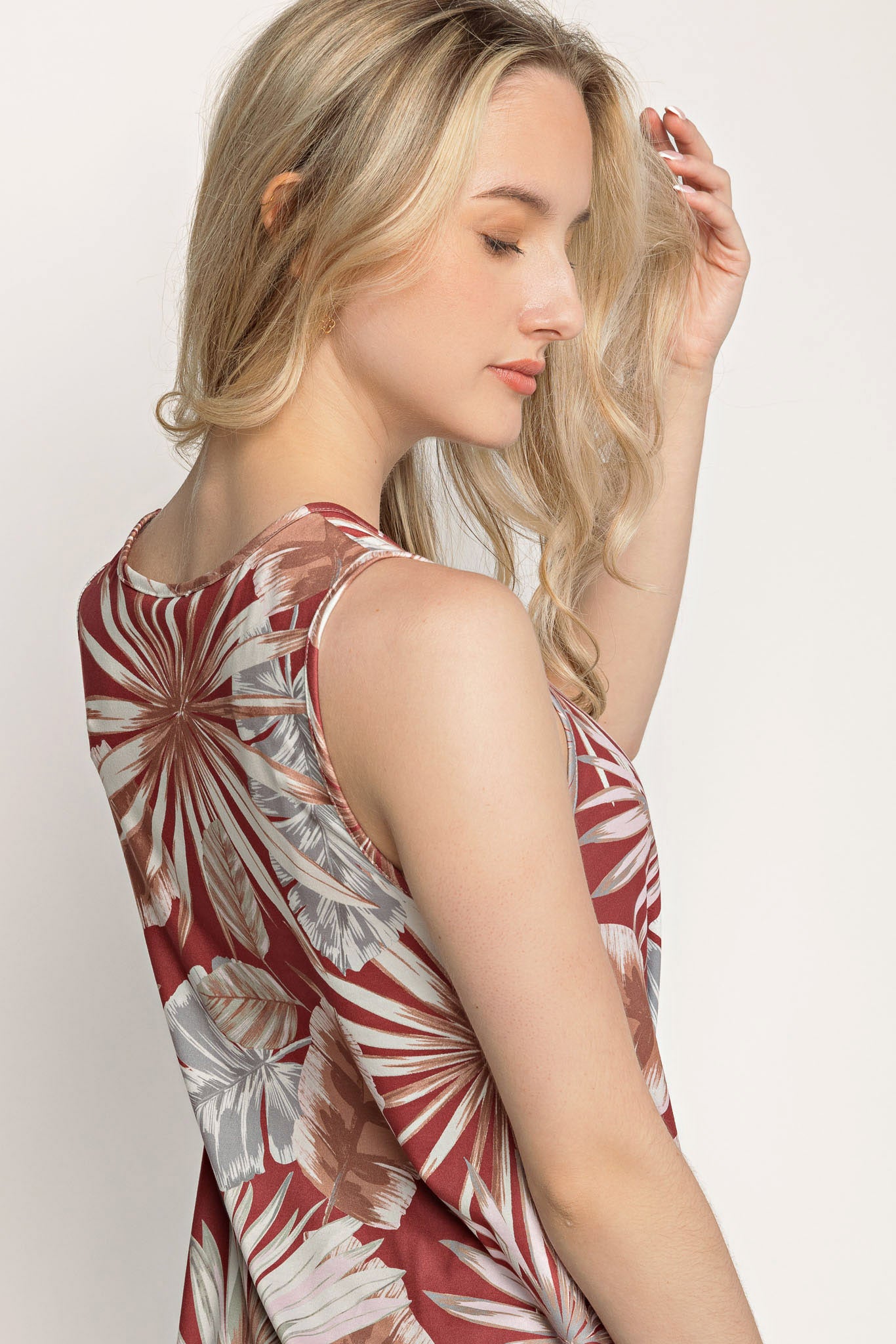 Tropical Print Swing Tank Top