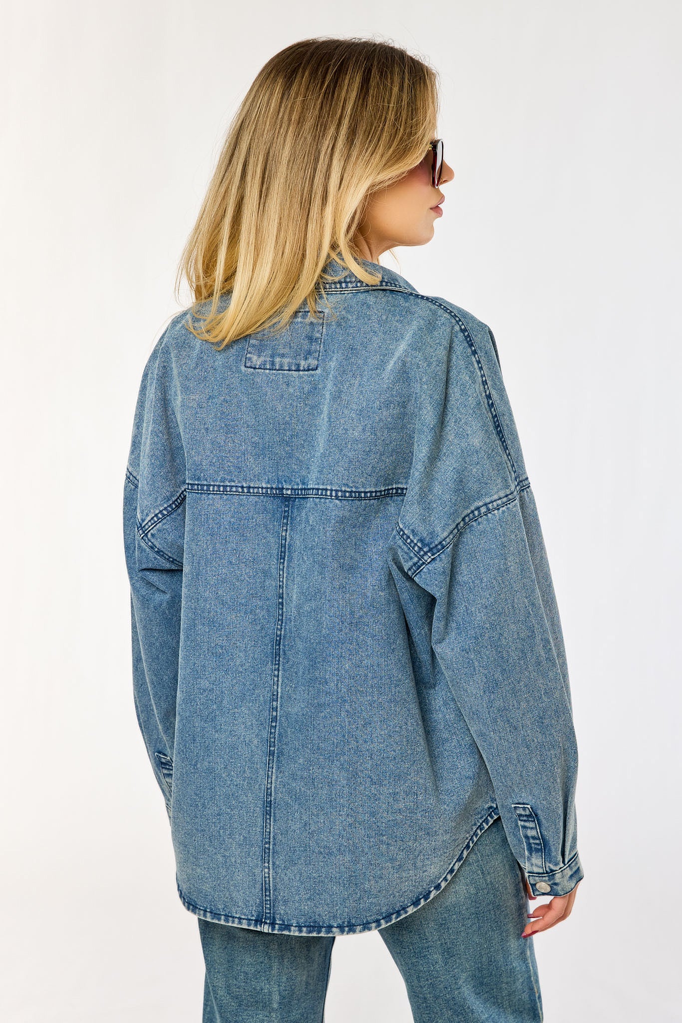 Ashley Vintage Charm Steel Blue Shacket