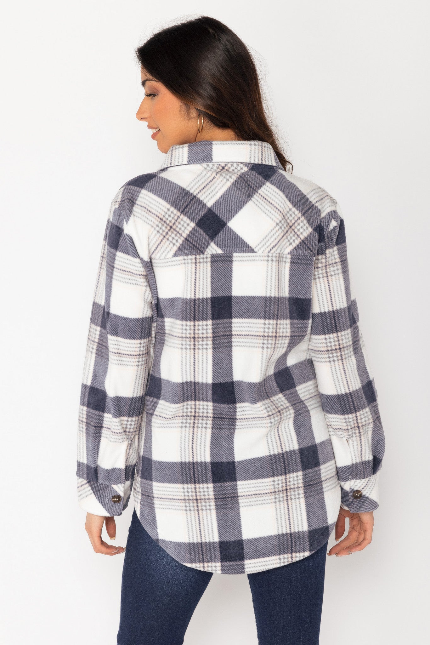 Tori Plaid Polar Fleece Shacket