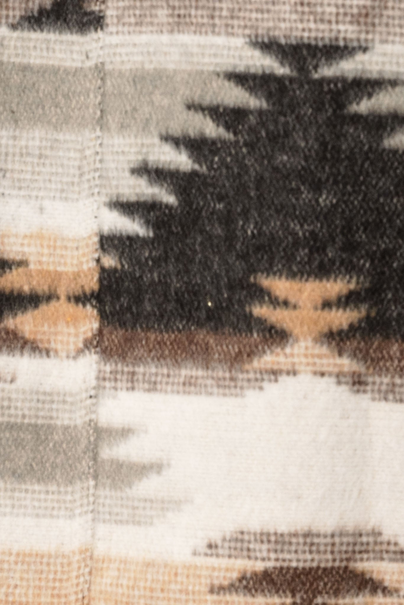 Charcoal and Camel Brushed Patterned Shacket