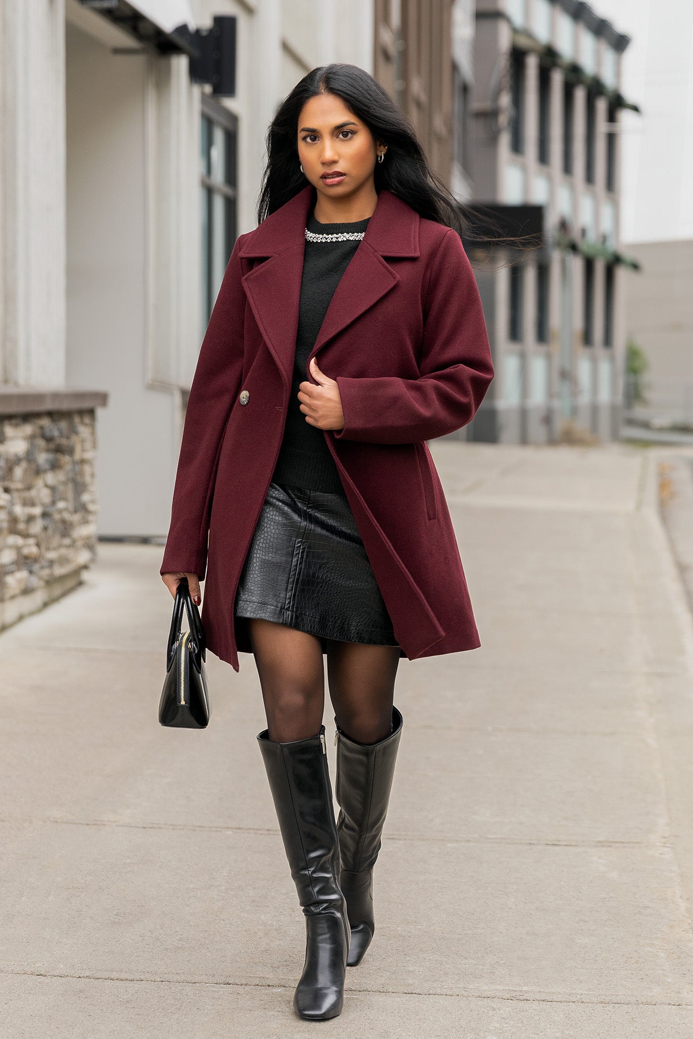 Brushed Mélange Coat