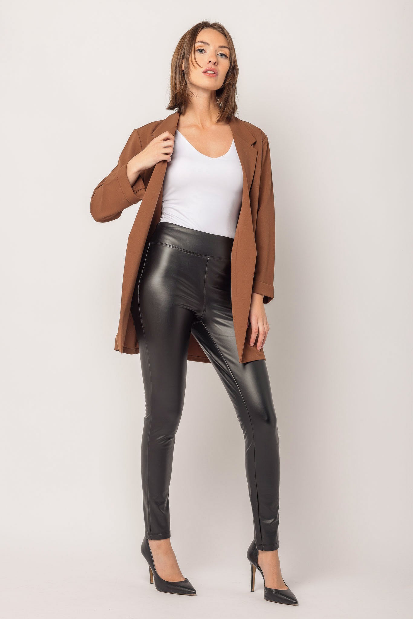 Longline Blazer with Roll-Up Sleeves