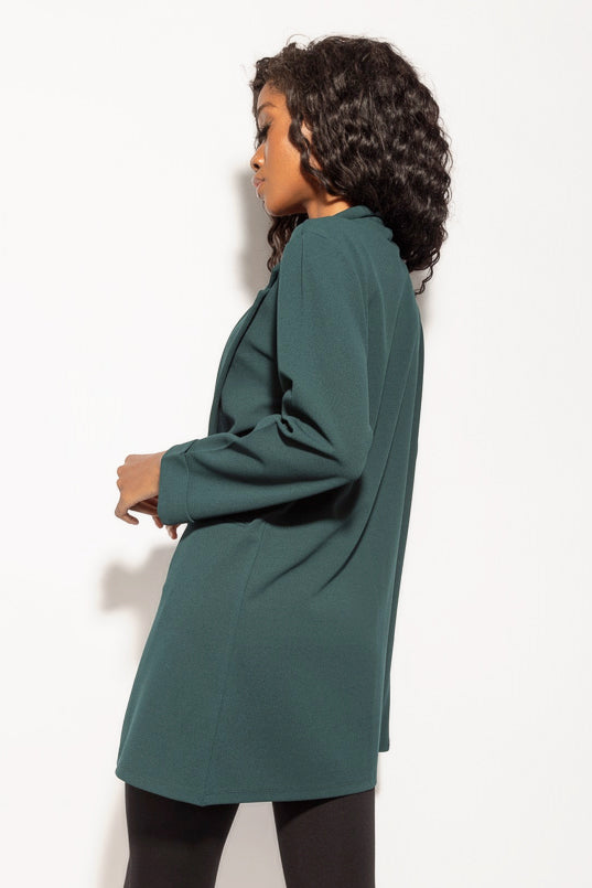 Longline Blazer with Roll-Up Sleeves