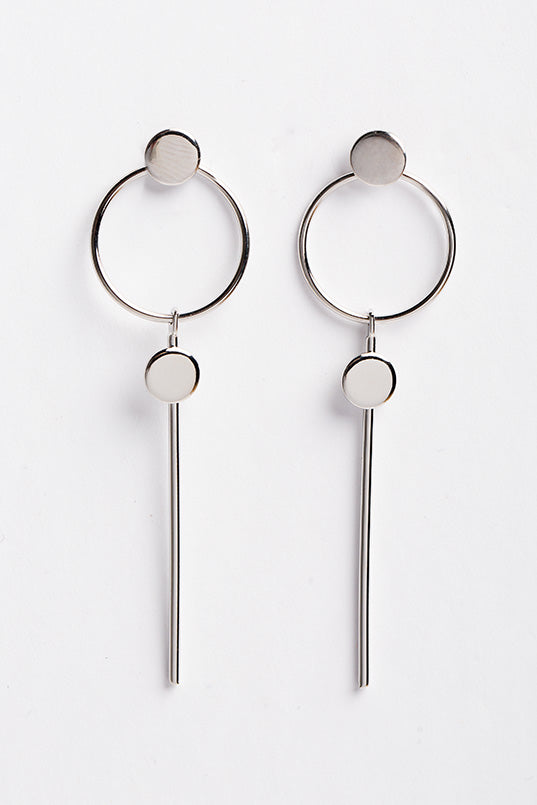 Hoop and Bar Drop Earrings