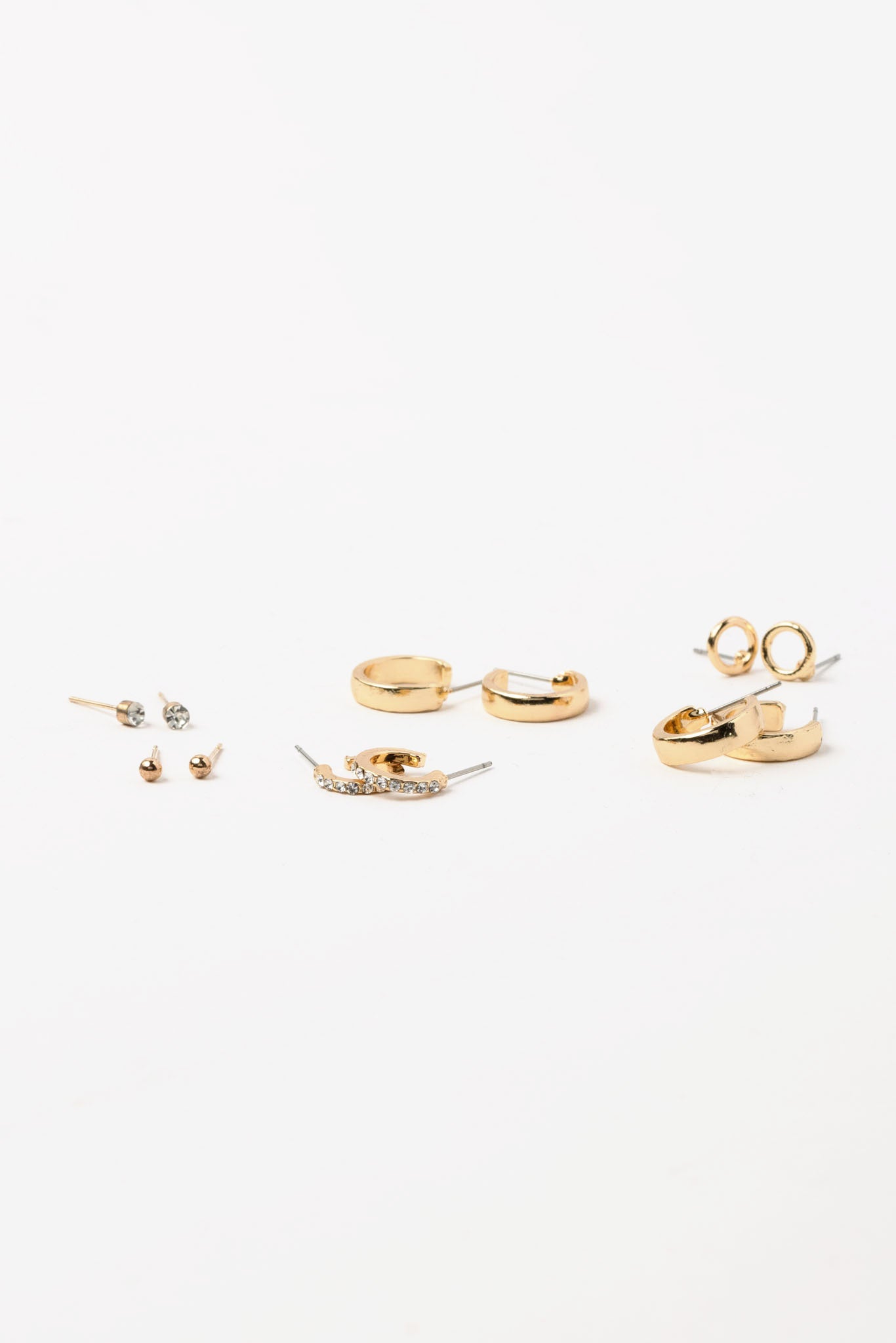 6 Set of Studs and Mini Hoops