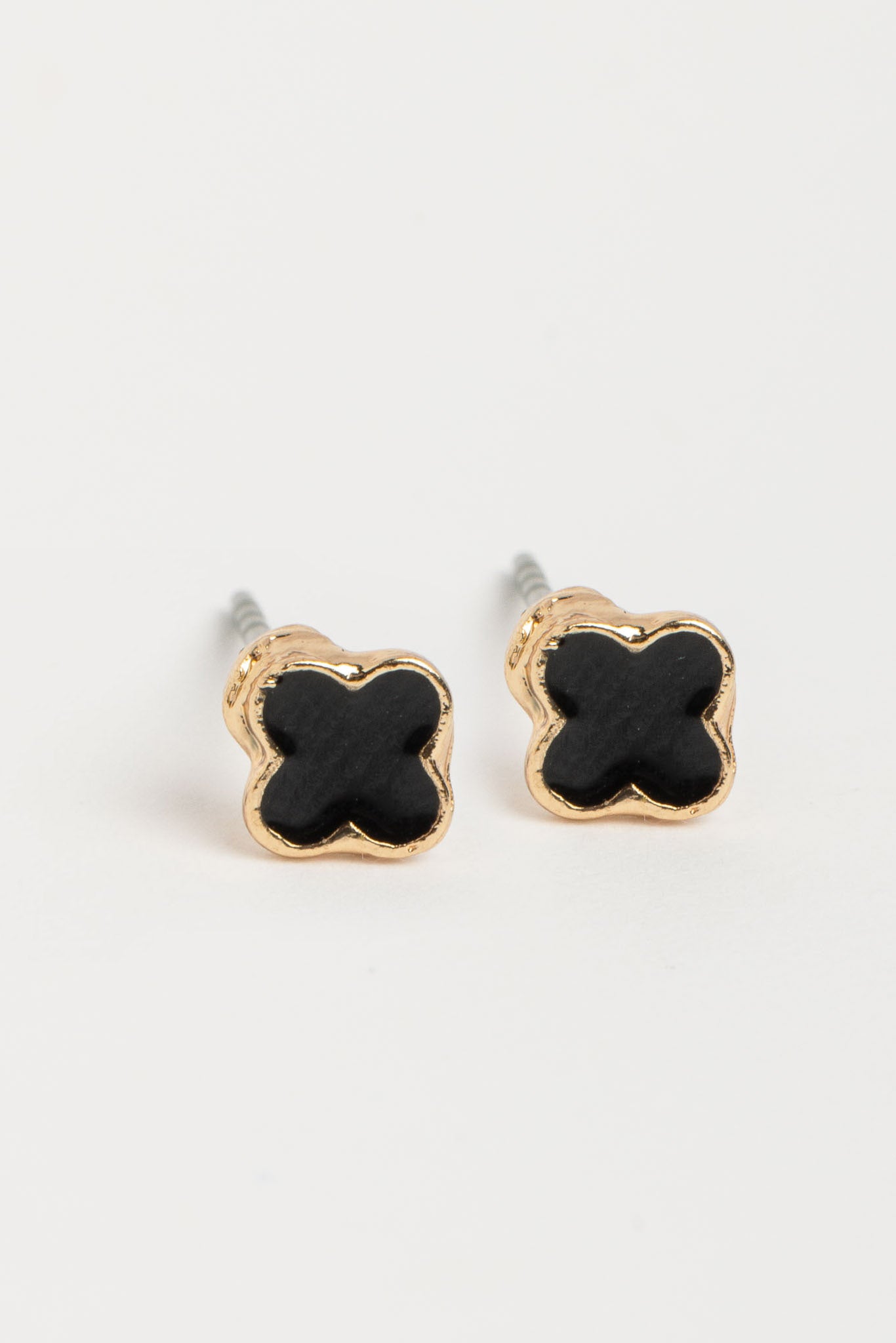 Clover and Rhinestone Stud Earring Set
