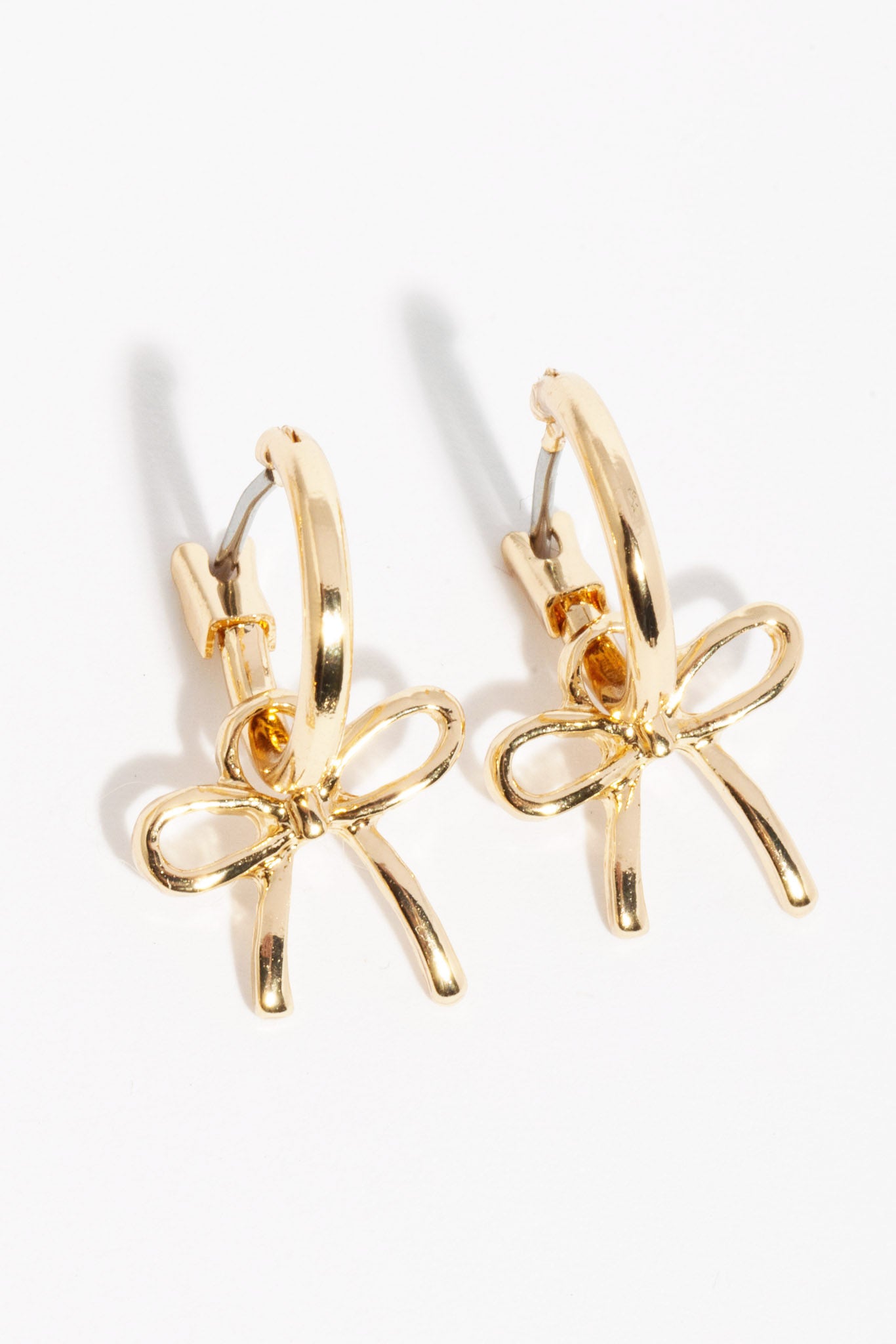 Bow, Heart and Rhinestone Mini Hoop Earring Set