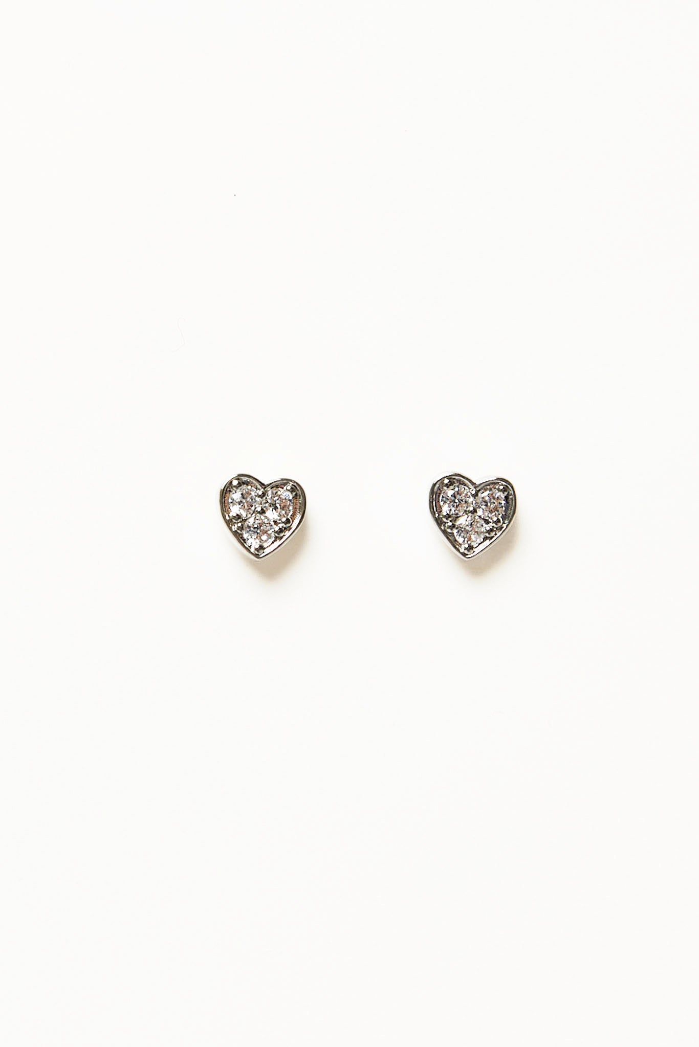 Rhinestone Heart Earrings