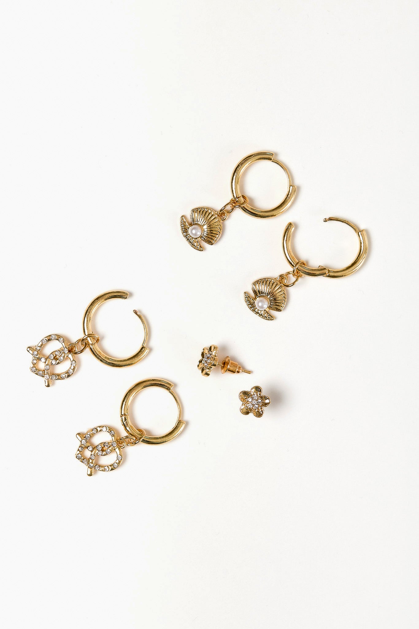 Mixed Charm Earring Set