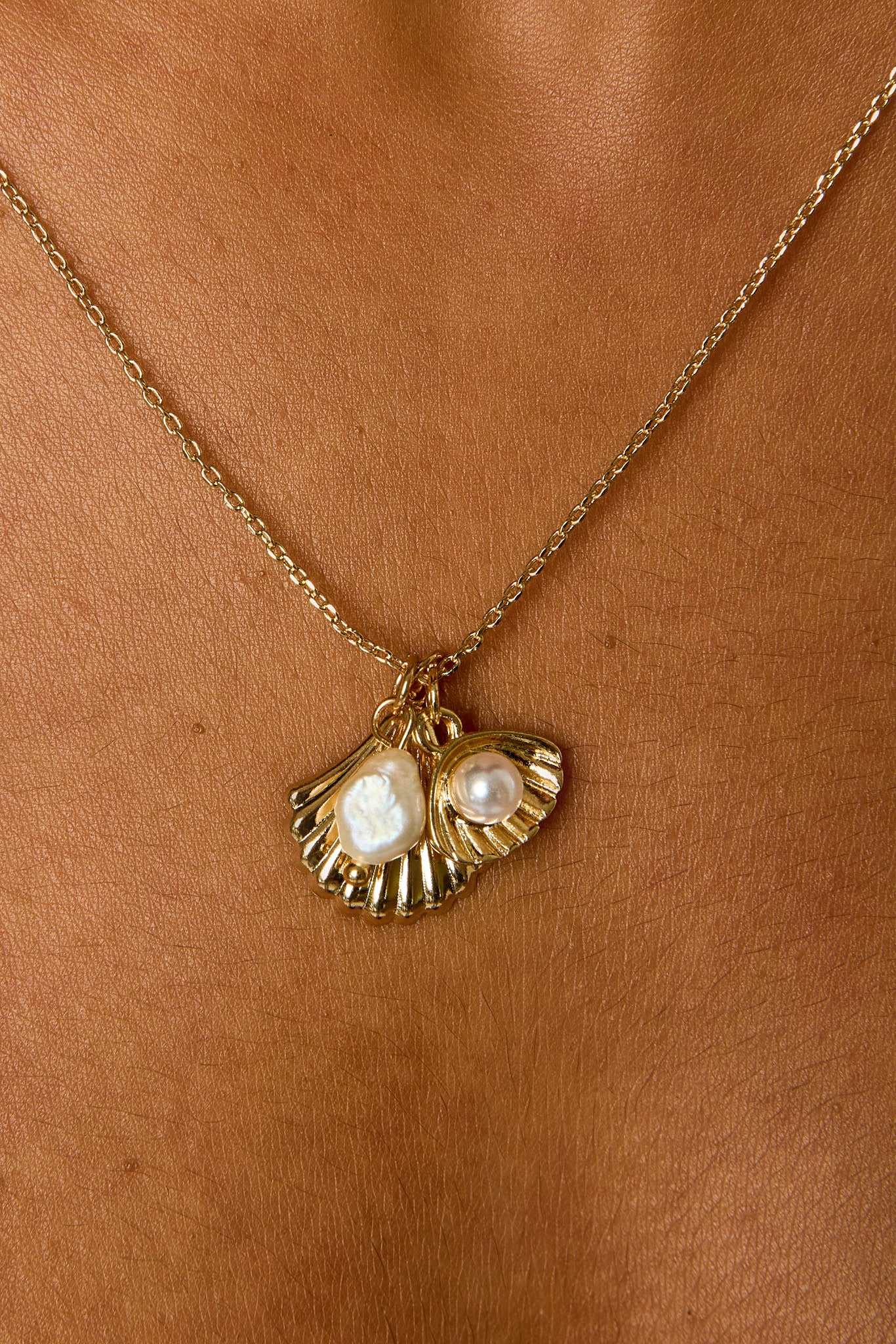 Shell and Pearl Necklace