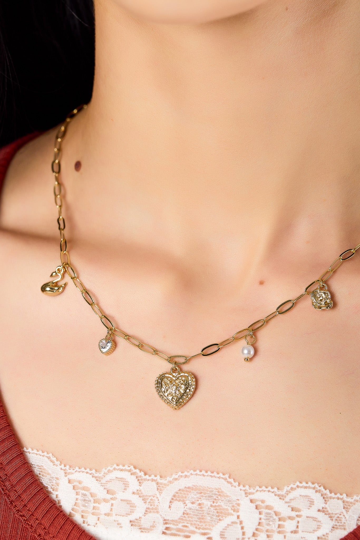 Paperclip Charm Necklace