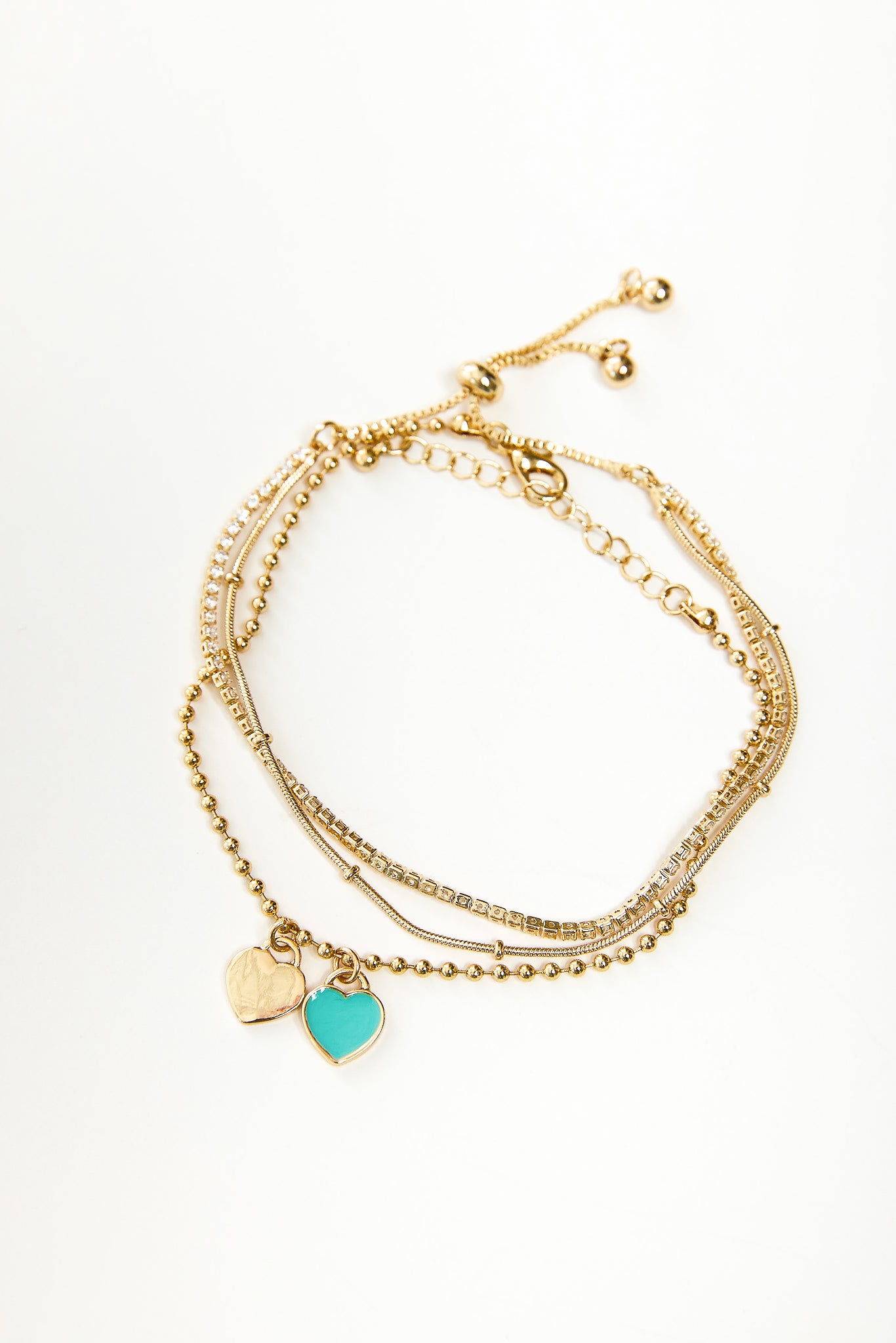 Delicate Heart Bracelet Set