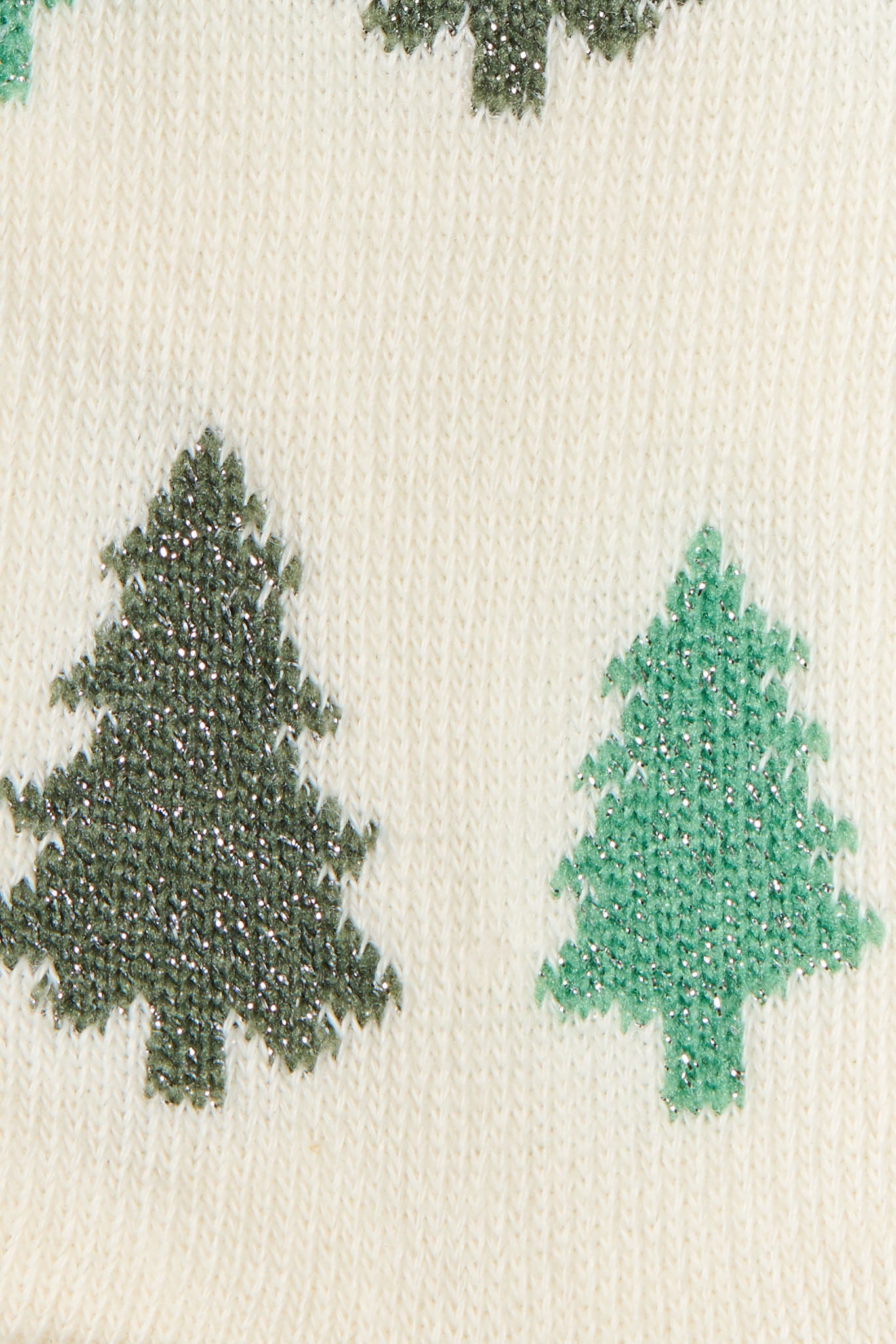 Metallic Christmas Trees Socks