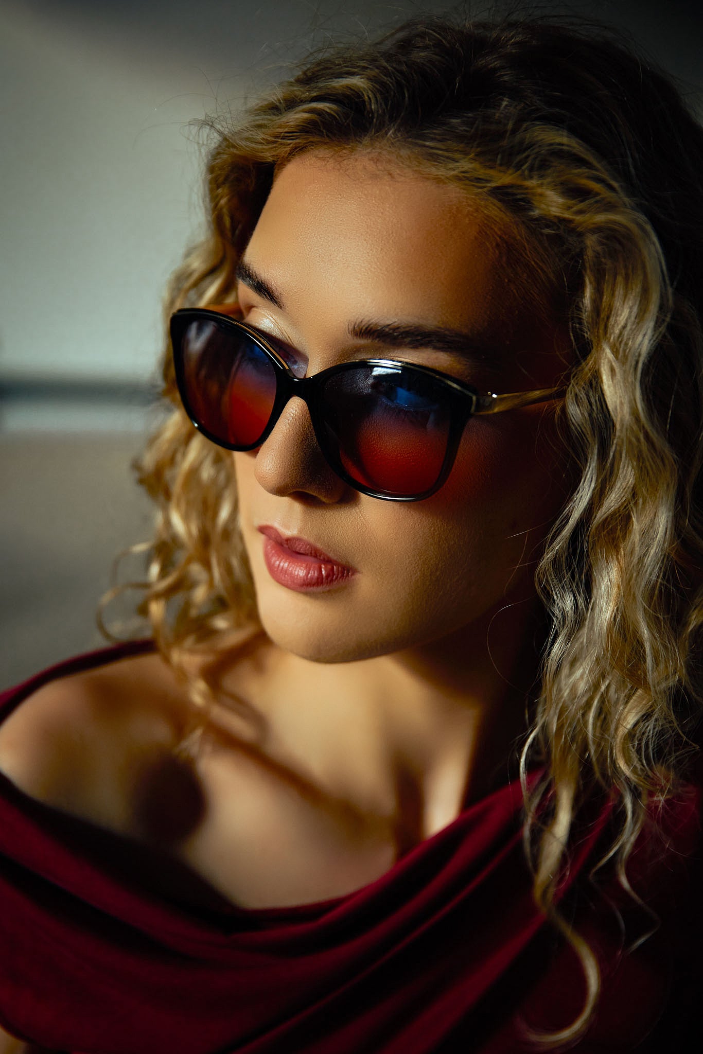 Pantos Sunglasses with Metal Trim and Arms
