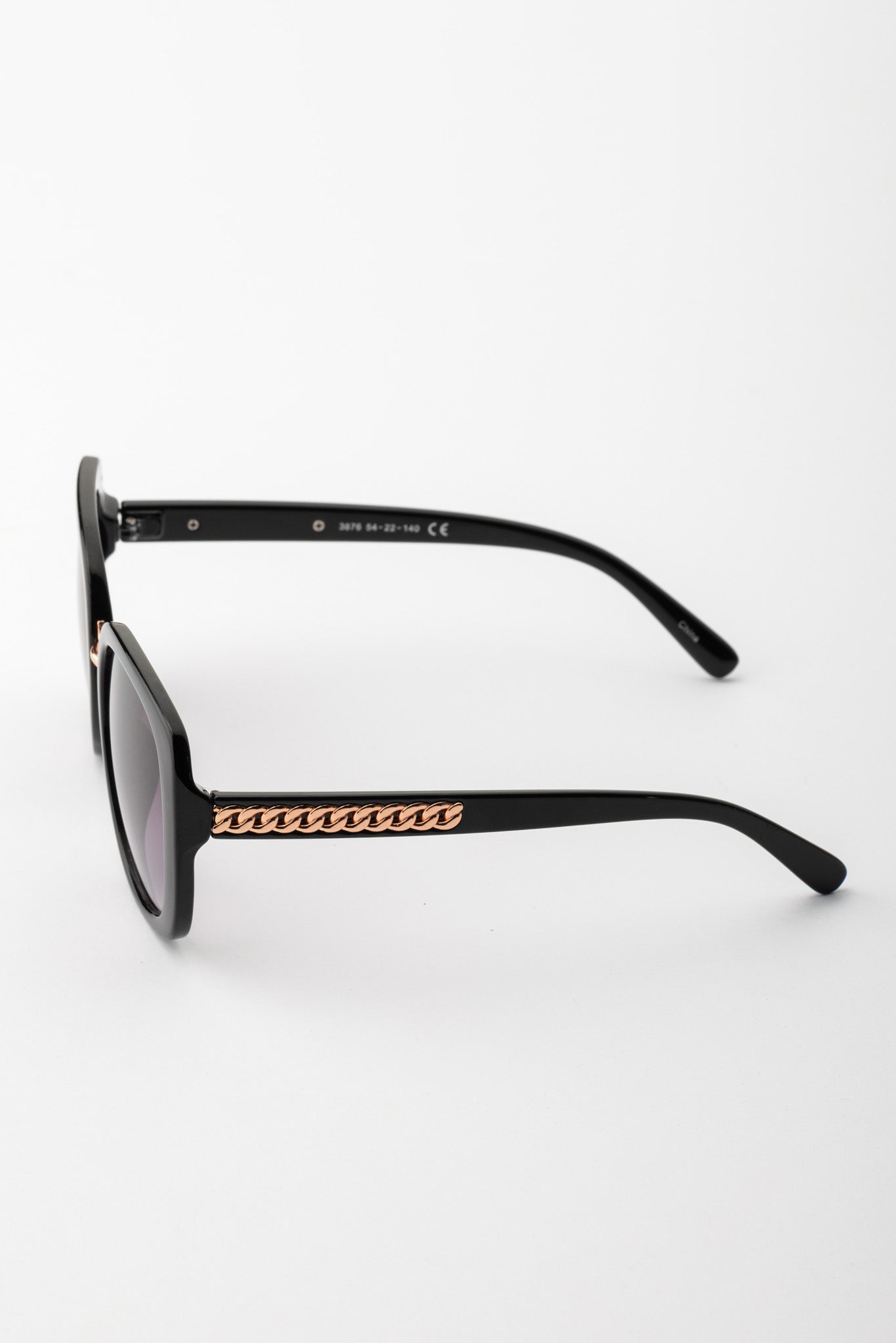Large Square Sunglasses with Metal Bridge