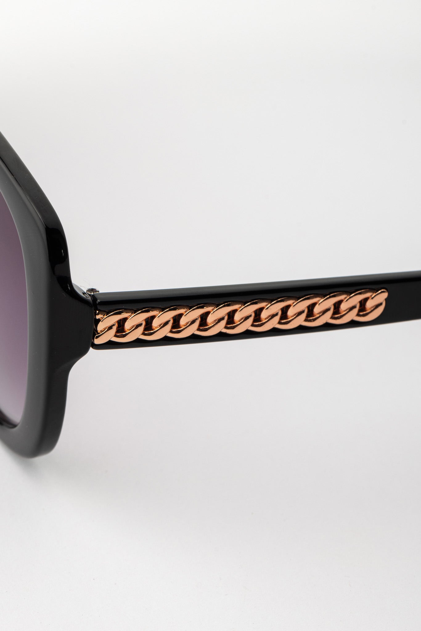 Large Square Sunglasses with Metal Bridge