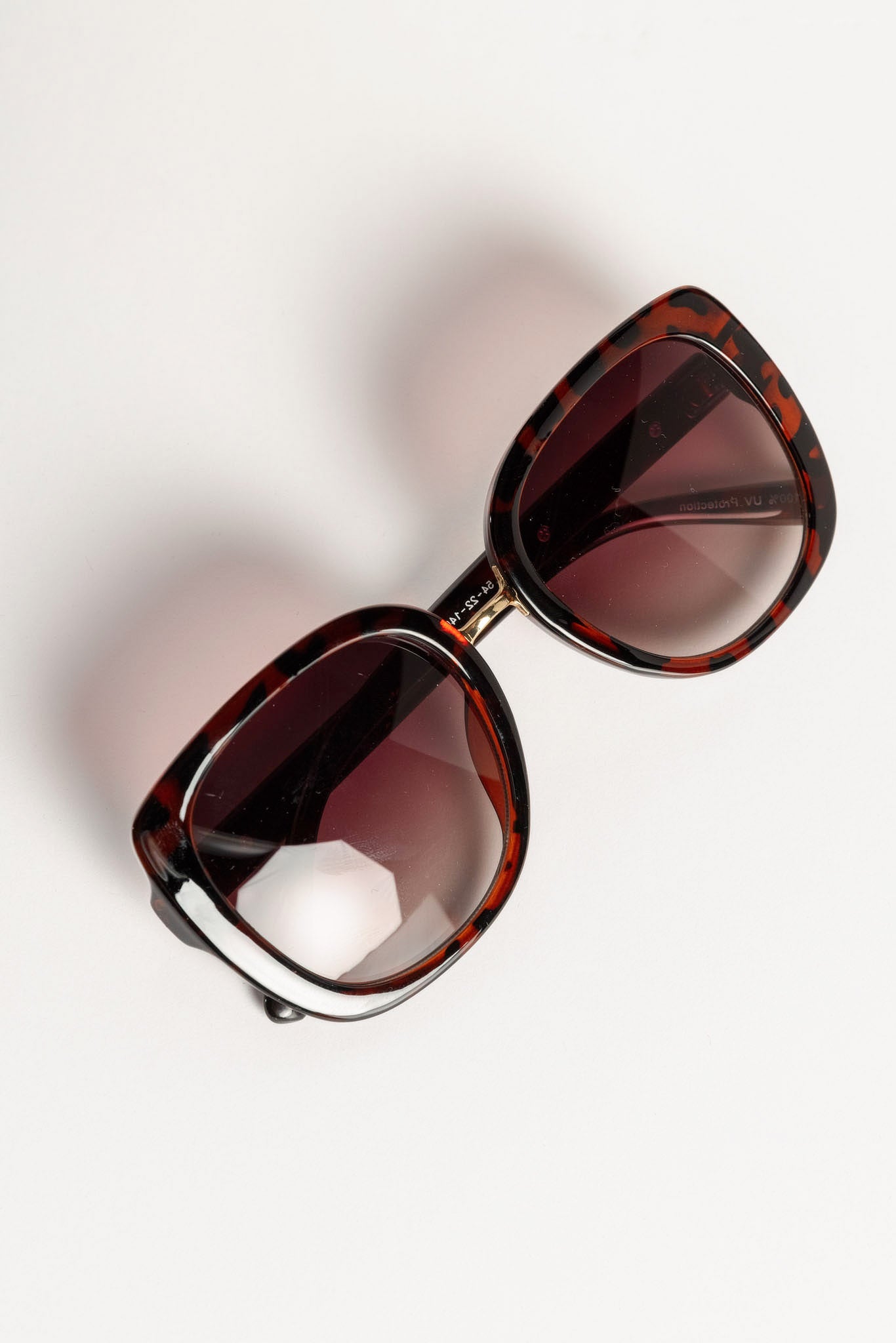 Large Square Sunglasses with Metal Bridge